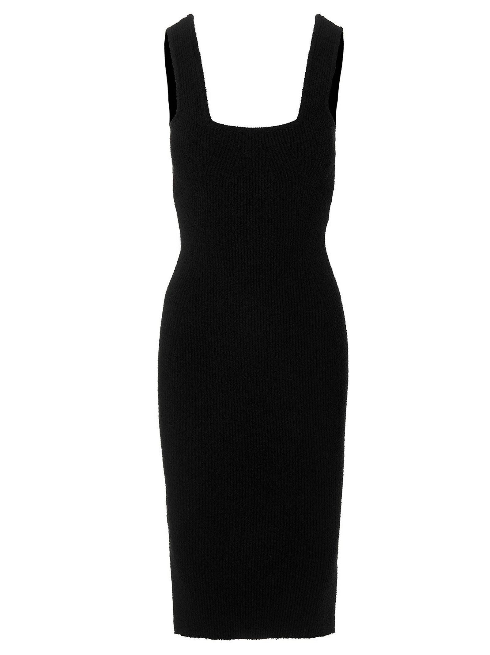 Wardrobe.Nyc Schwarzes Baumwoll-Midikleid
