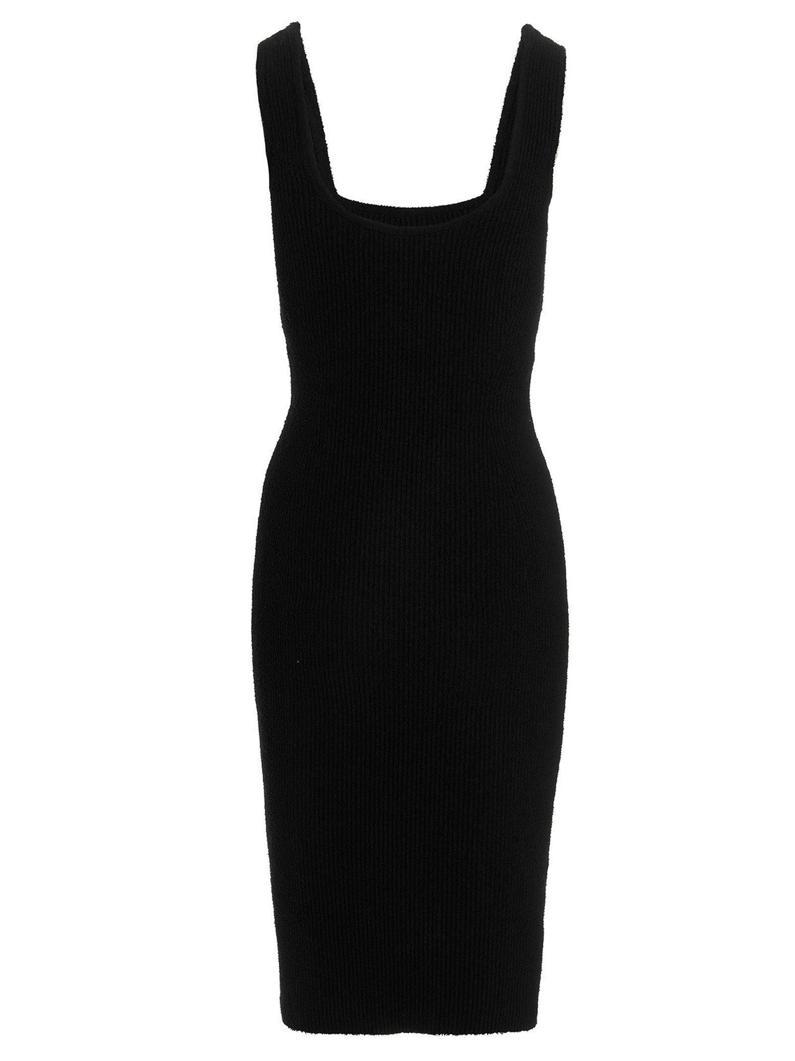 Wardrobe.Nyc Schwarzes Baumwoll-Midikleid