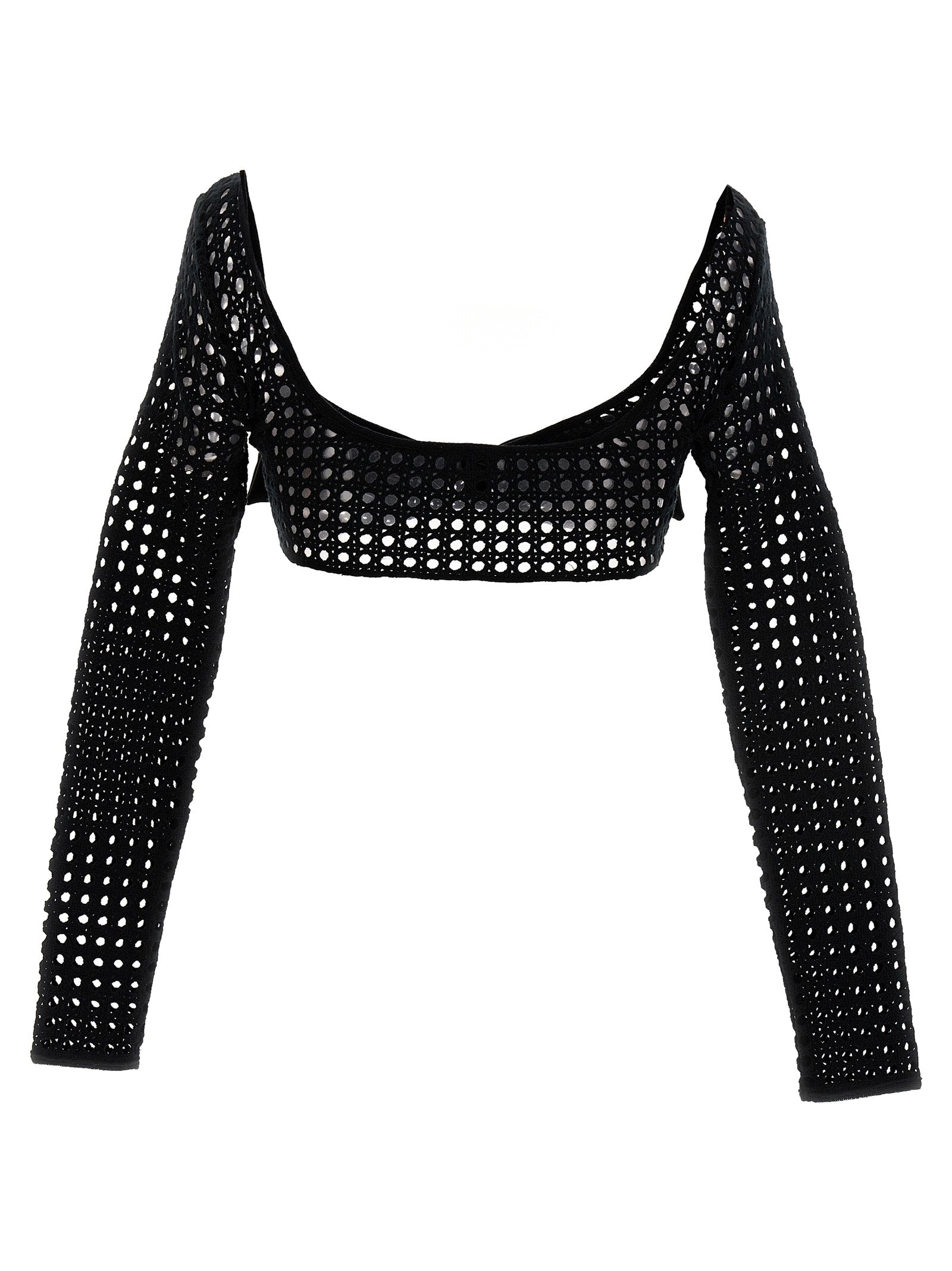 Giambattista Valli Schwarzes Langarmshirt aus Polyester