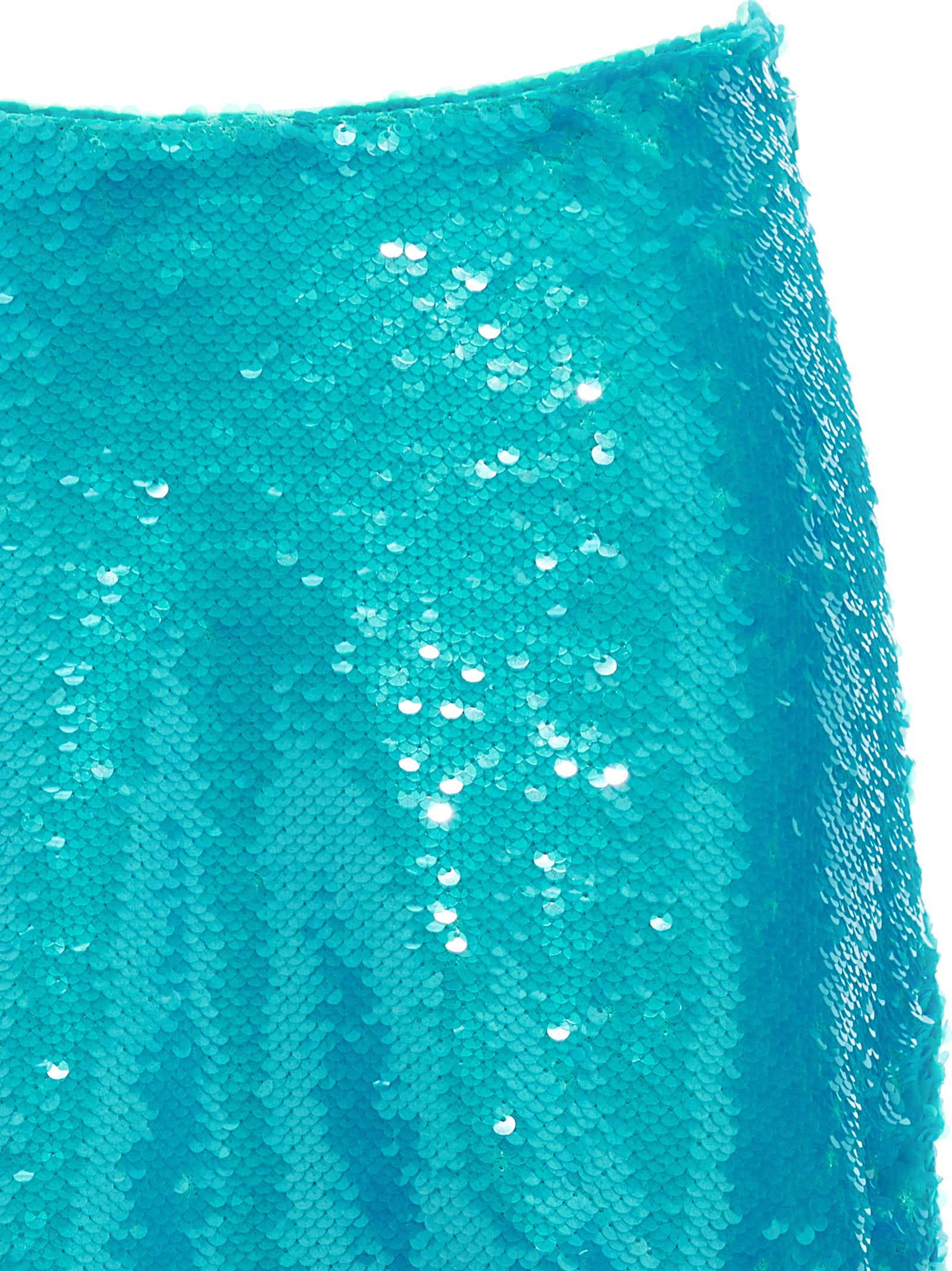 Ganni Midi-Rock aus recyceltem Polyester in Blau