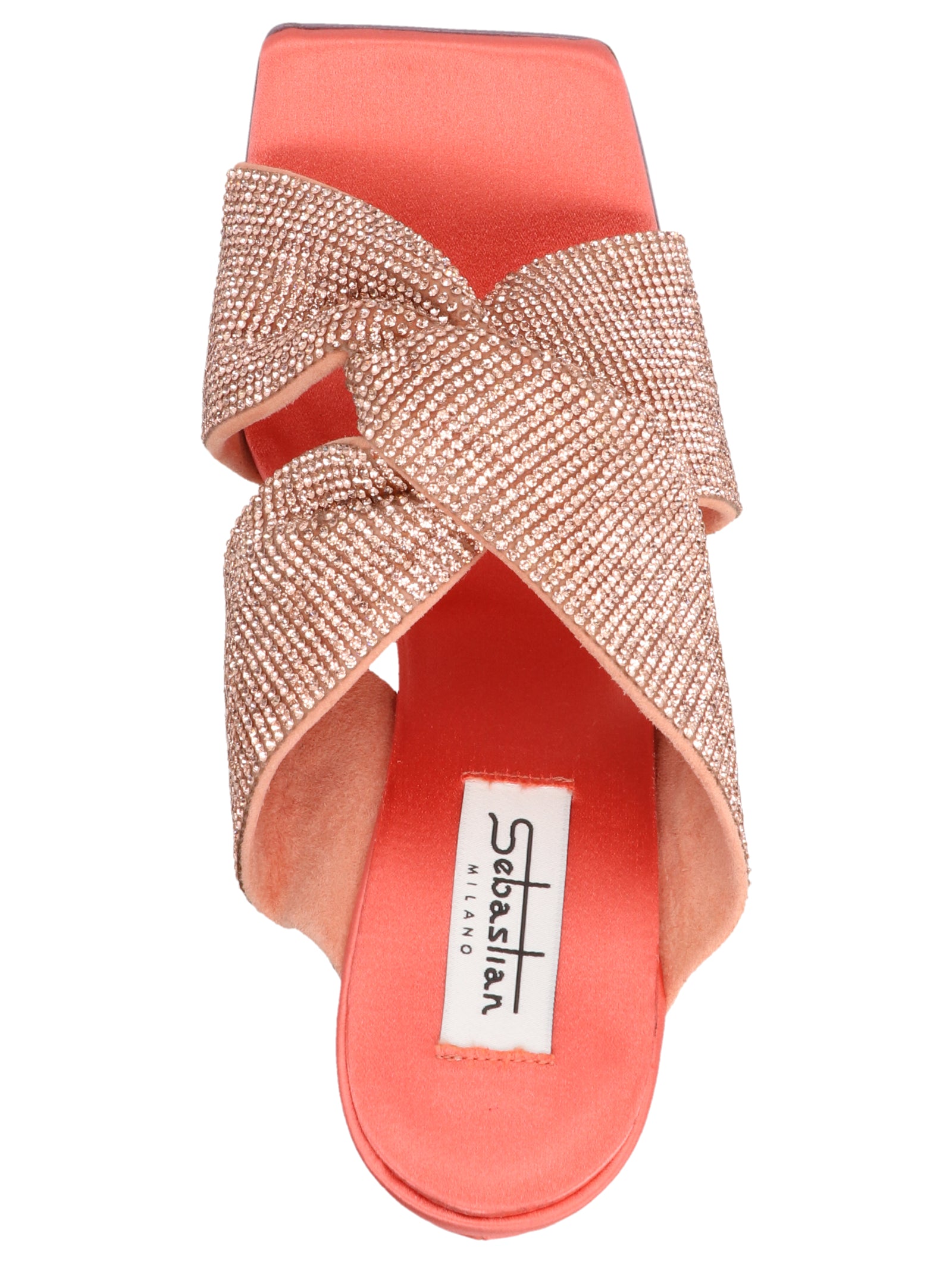 SEBASTIAN Mehrfarbige Sandalen aus Viskose mit Stilettoabsatz