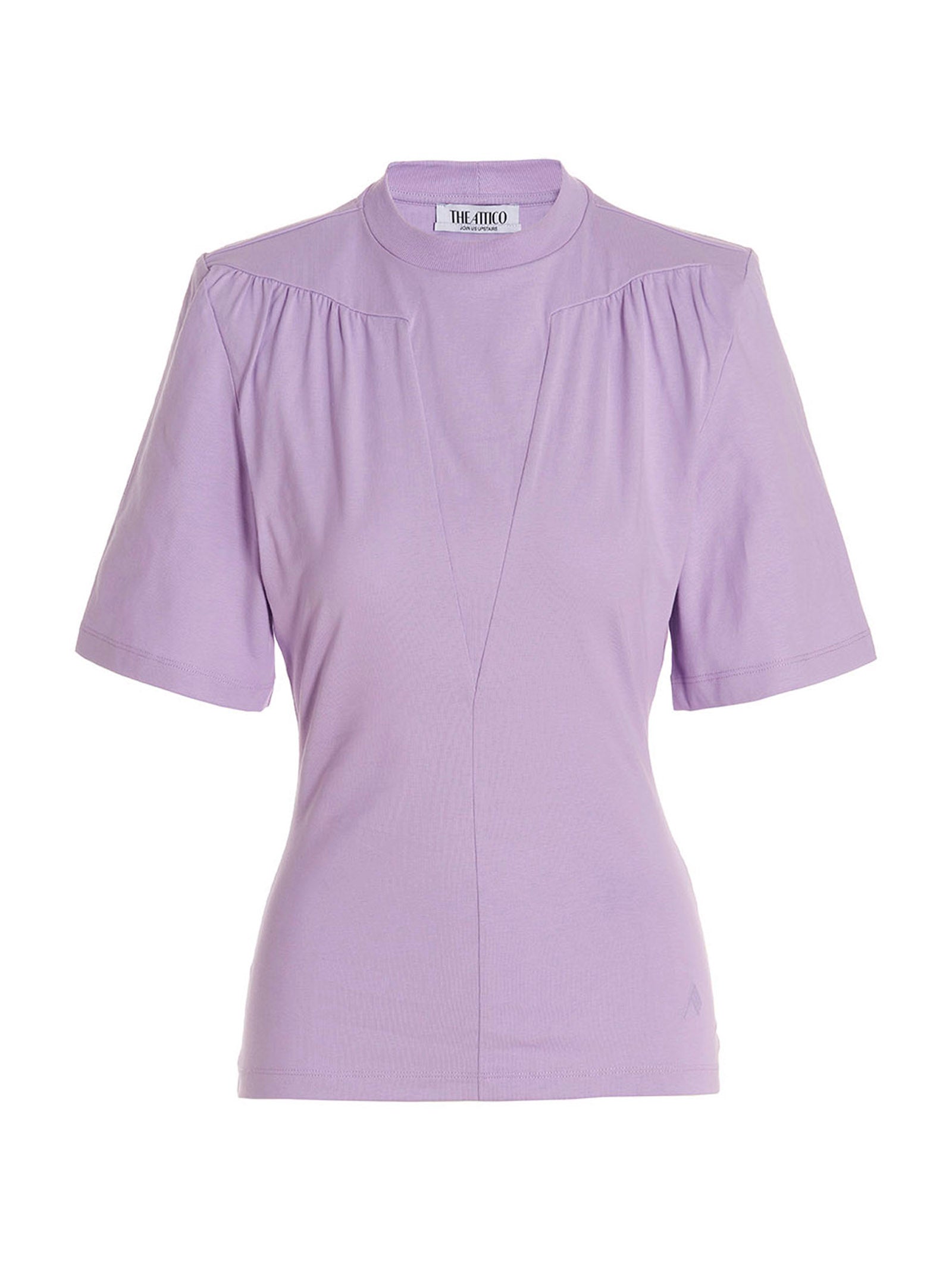 The Attico Lila Baumwoll-T-Shirt
