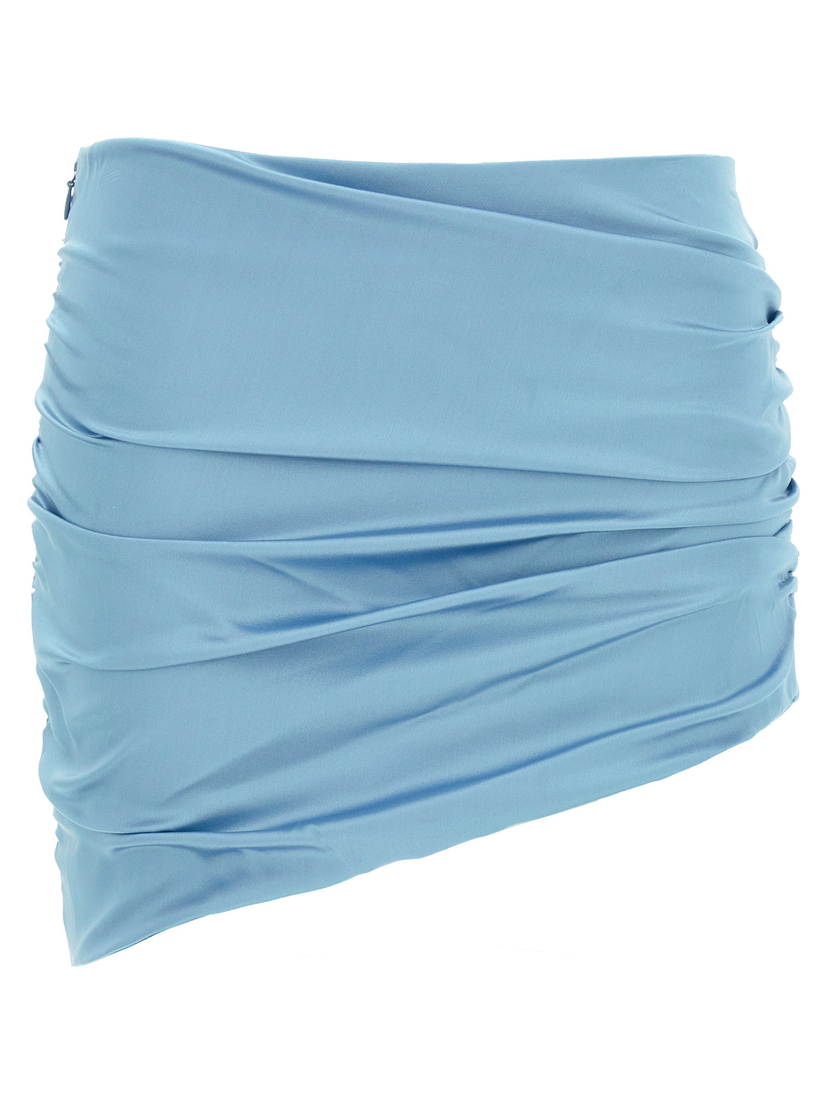 Alessandra Rich Langer Seidenrock in Blau