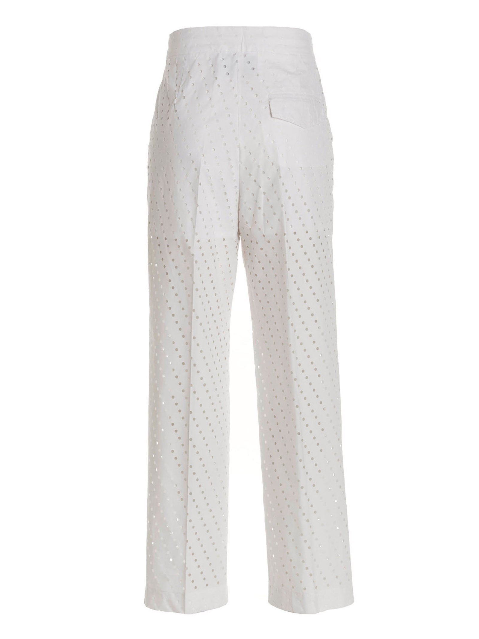 NUDE Weiße Baumwollhose im Casual-Look