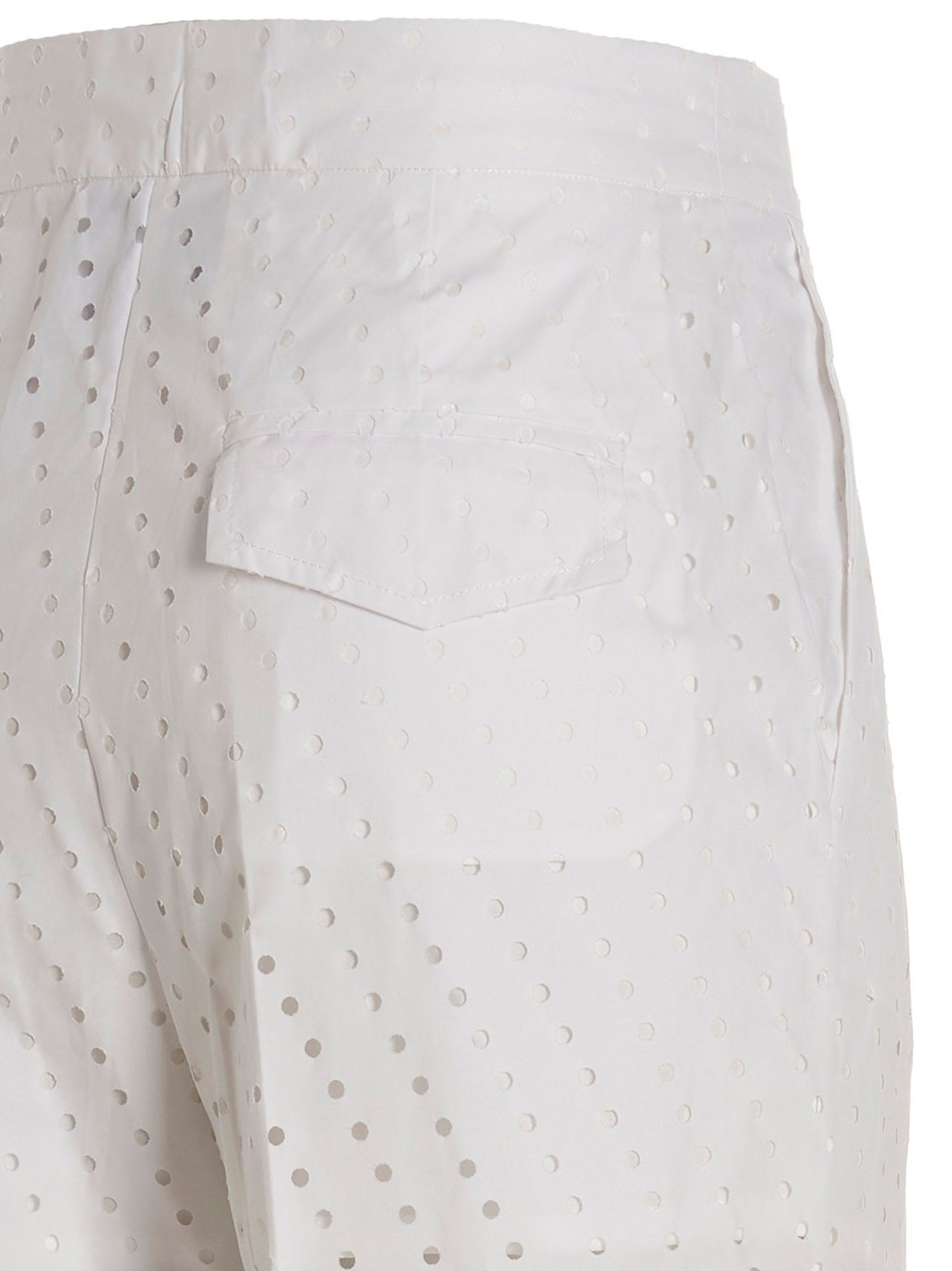 NUDE Weiße Baumwollhose im Casual-Look