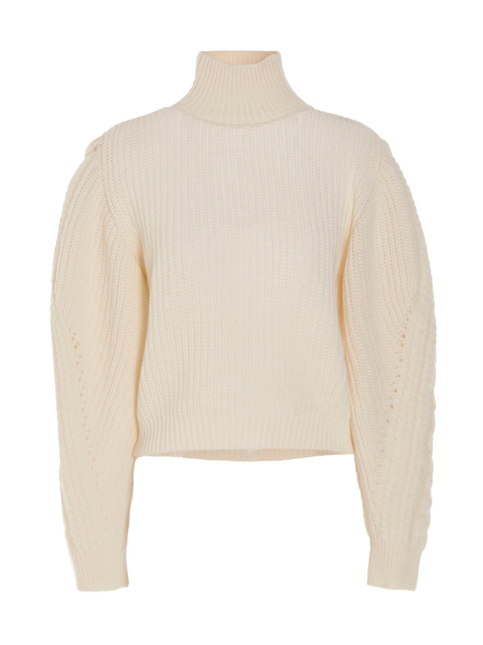 MIXIK Weiße Wollstrickjacke