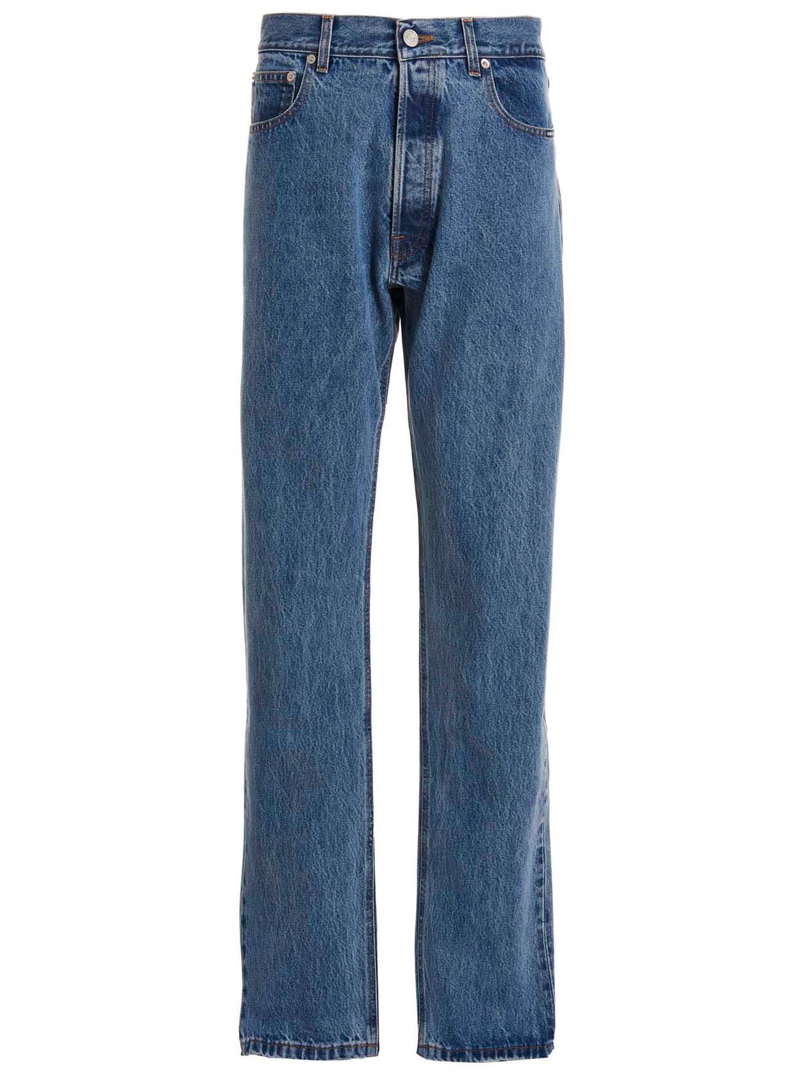 VTMNTS Blaue Baumwolljeans im Relaxed Fit