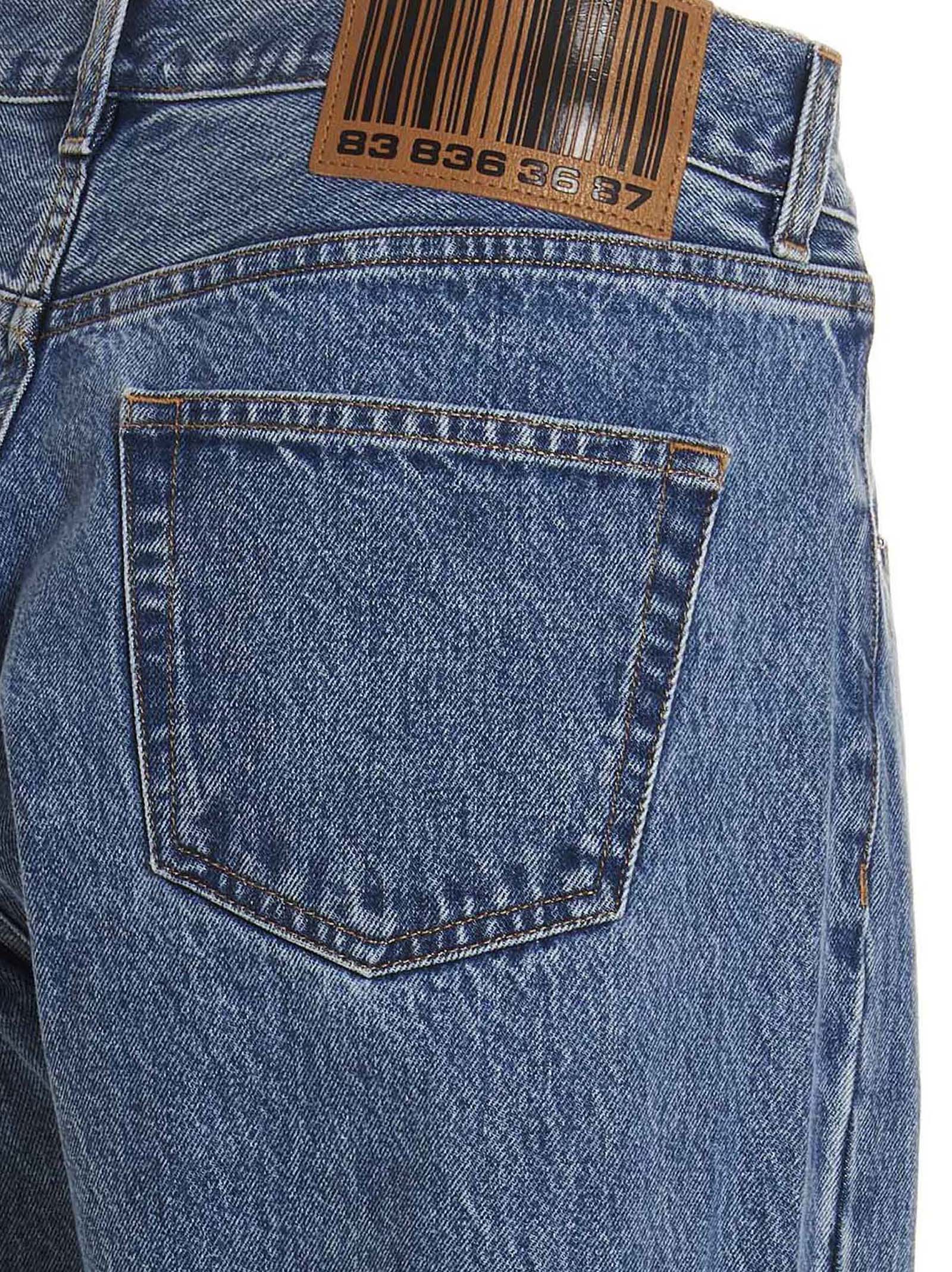 VTMNTS Blaue Baumwolljeans im Relaxed Fit