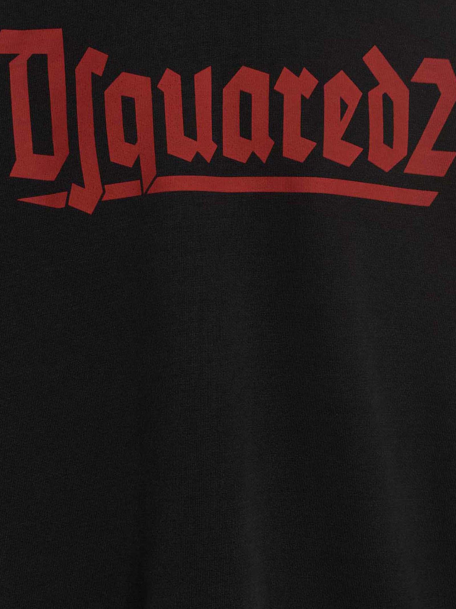 Dsquared² Schwarzer Baumwoll-Sweatshirt
