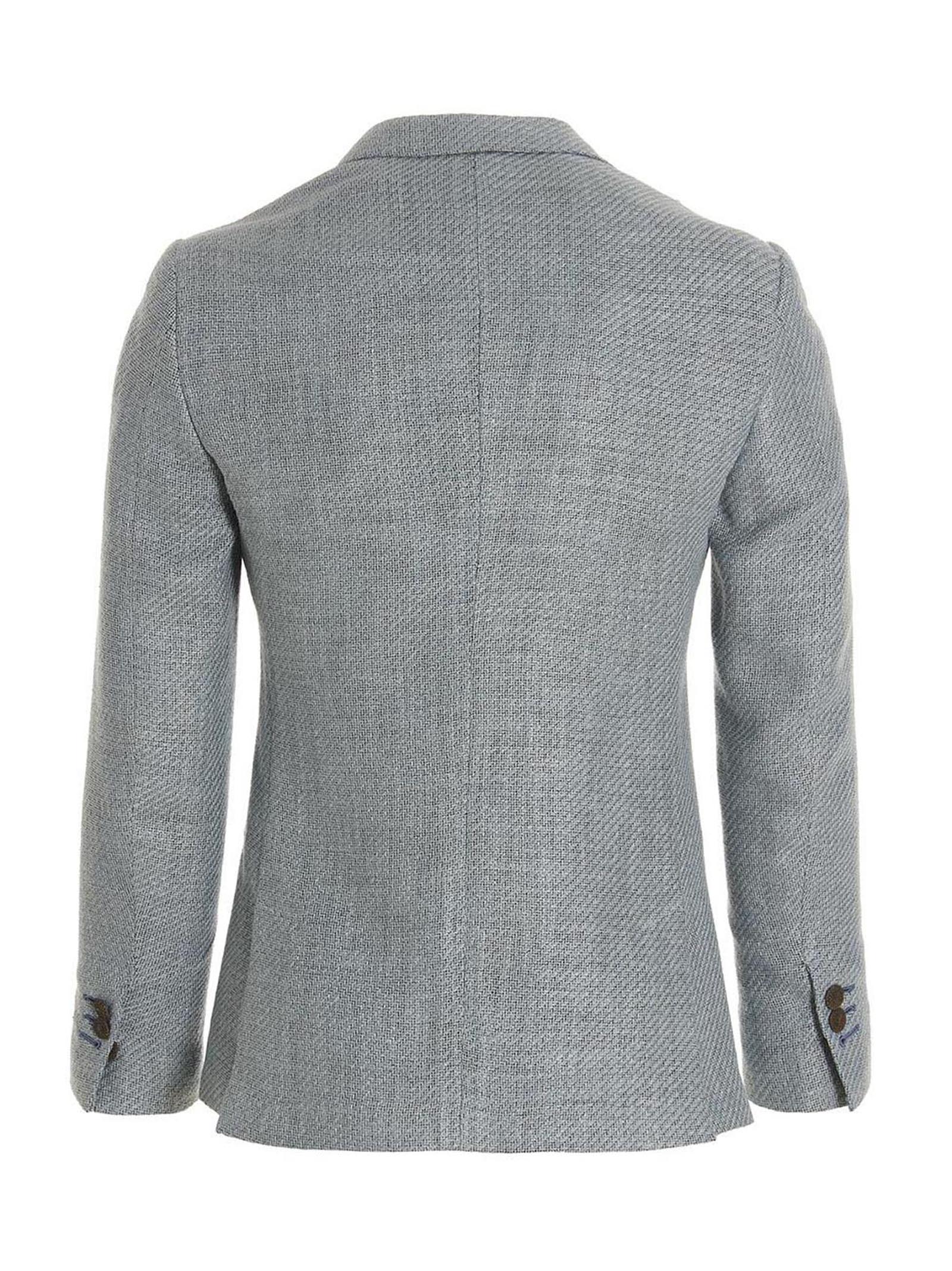 MAURIZIO MIRI Blauer Seidenblazer