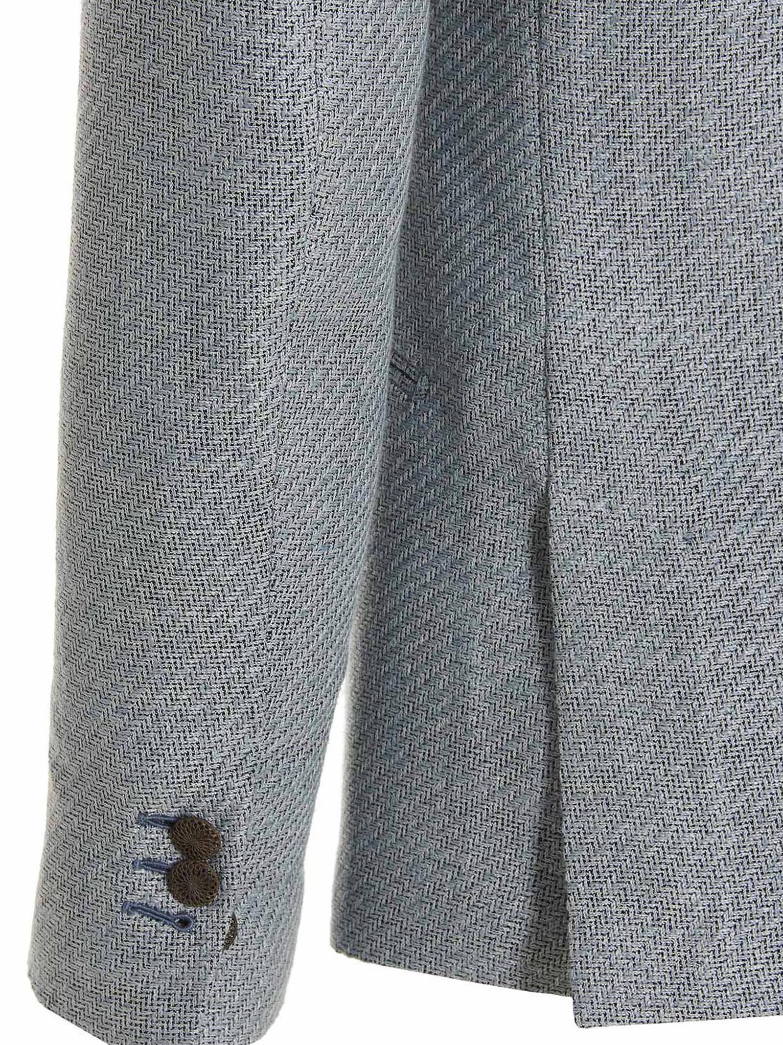 MAURIZIO MIRI Blauer Seidenblazer