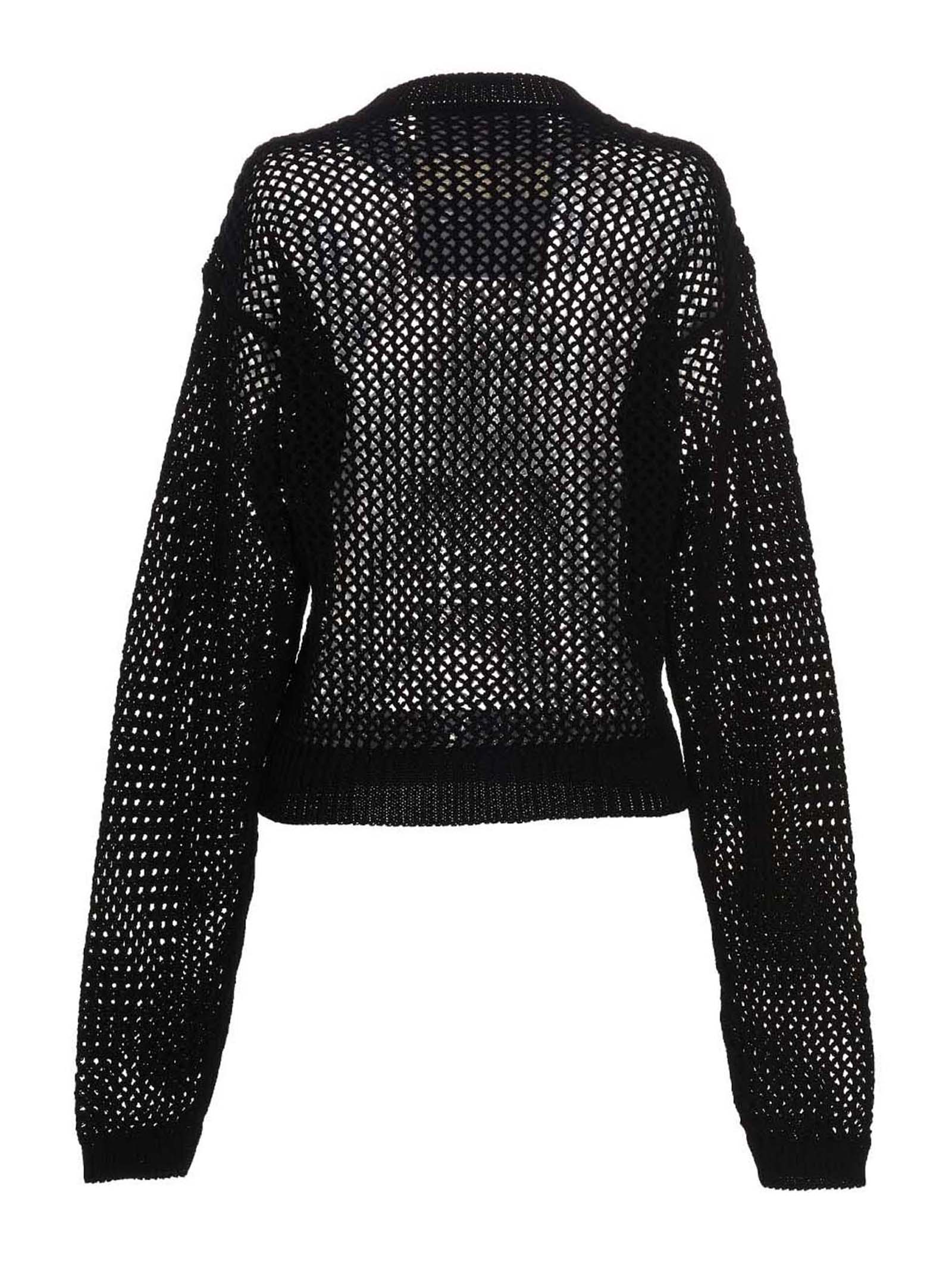RAMAEL Schwarzer Baumwollcardigan