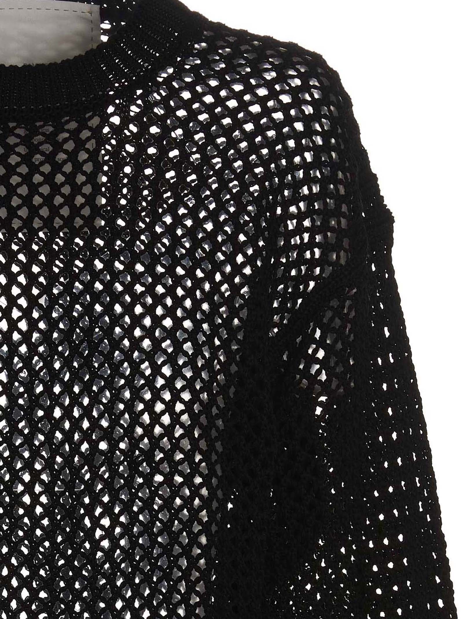 RAMAEL Schwarzer Baumwollcardigan