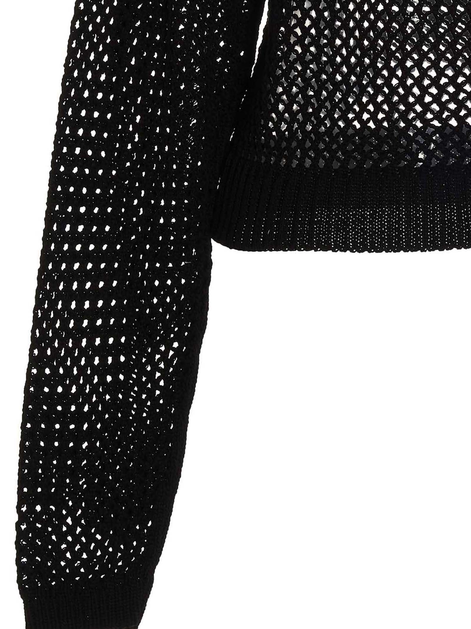 RAMAEL Schwarzer Baumwollcardigan