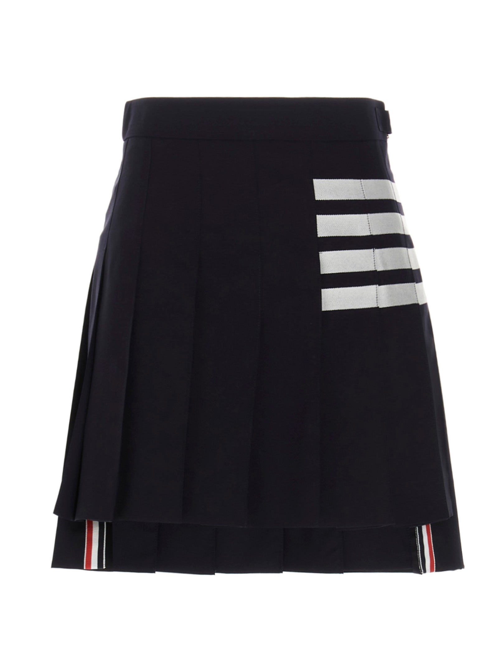 Thom Browne Blaue Woll-Maxirock