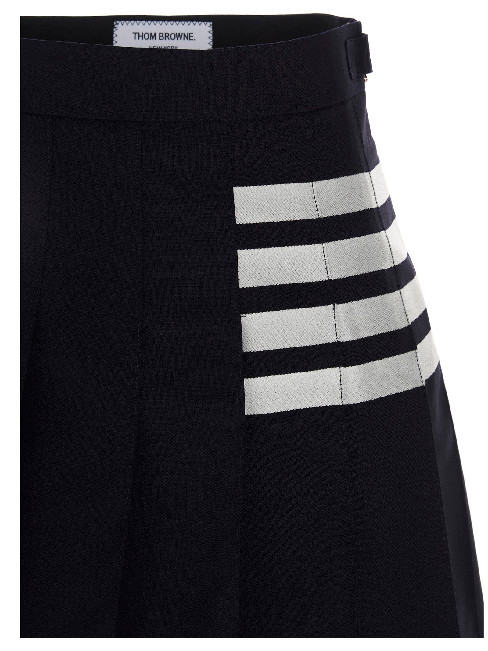 Thom Browne Blaue Woll-Maxirock