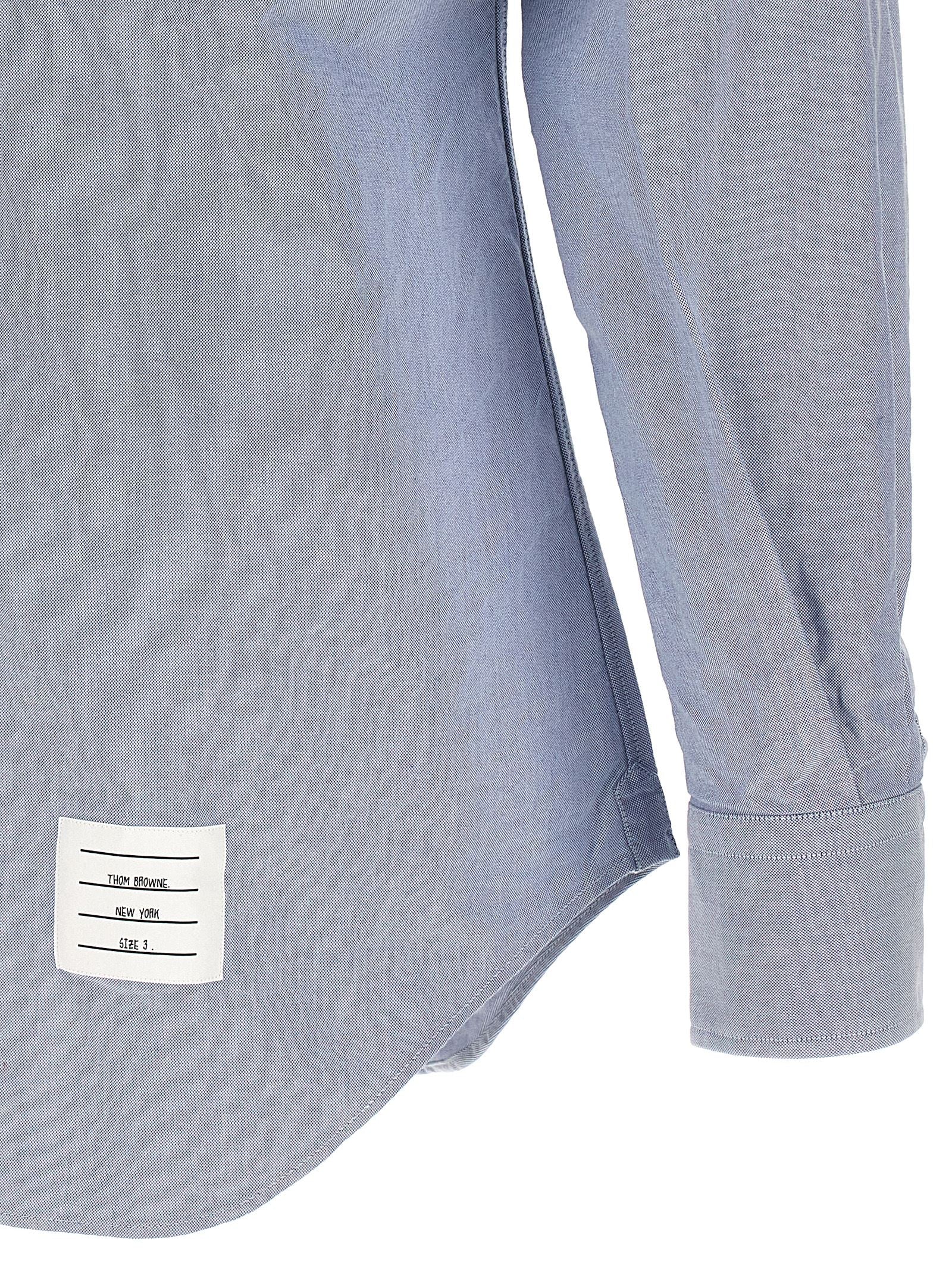 Thom Browne Blaue Baumwollbluse