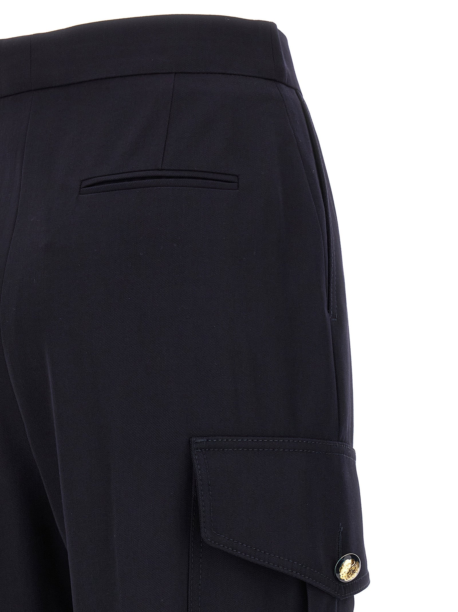 Alexander McQueen Blaue Woll-Cargo-Hose