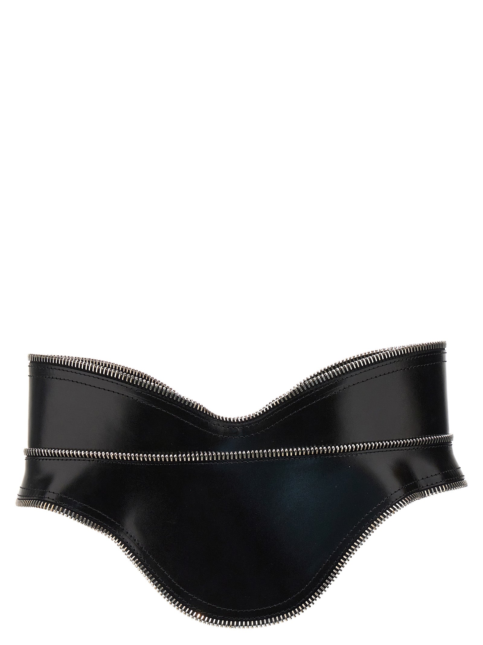 Alexander McQueen Schwarzer Ledergürtel Regular