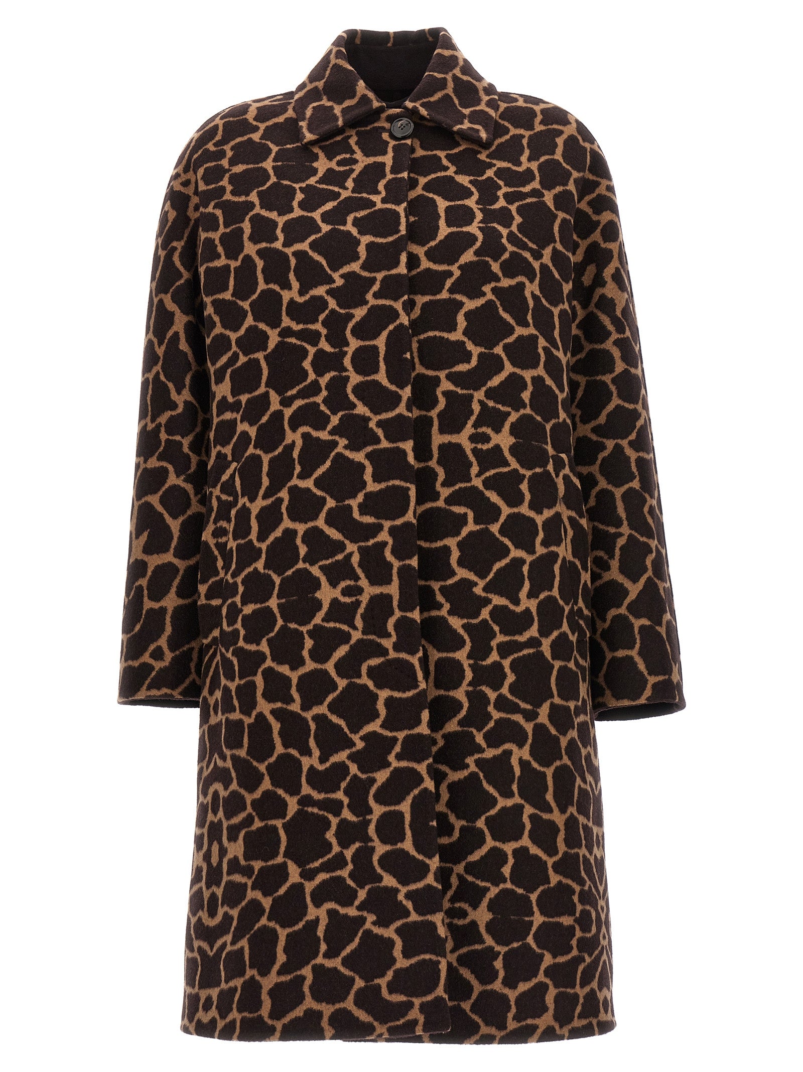 Max Mara Mantel aus reiner Schurwolle in Braun