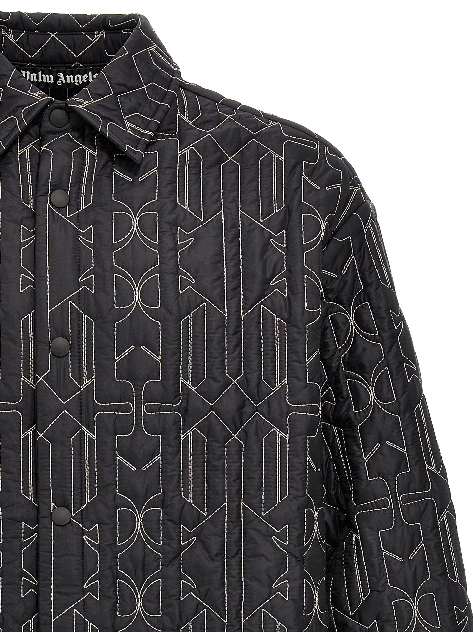 Palm Angels Graue Jacke aus Polyamid