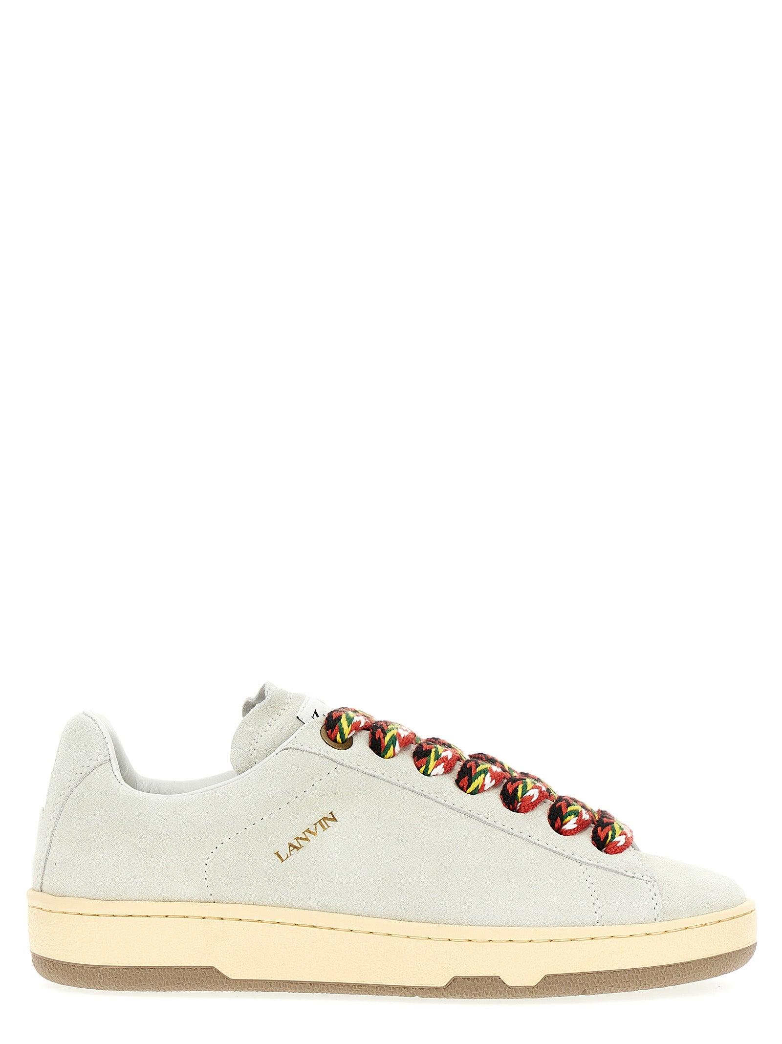 Lanvin Weiße Kalbsleder Low-Top-Sneaker