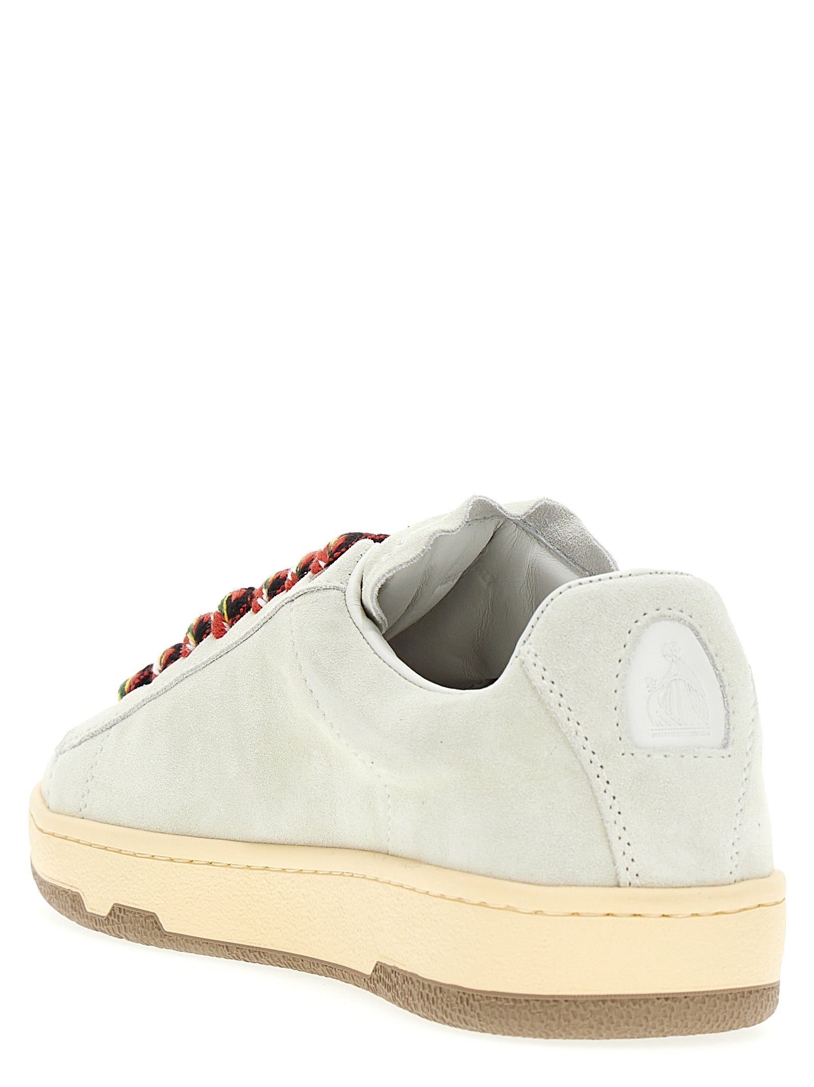 Lanvin Weiße Kalbsleder Low-Top-Sneaker