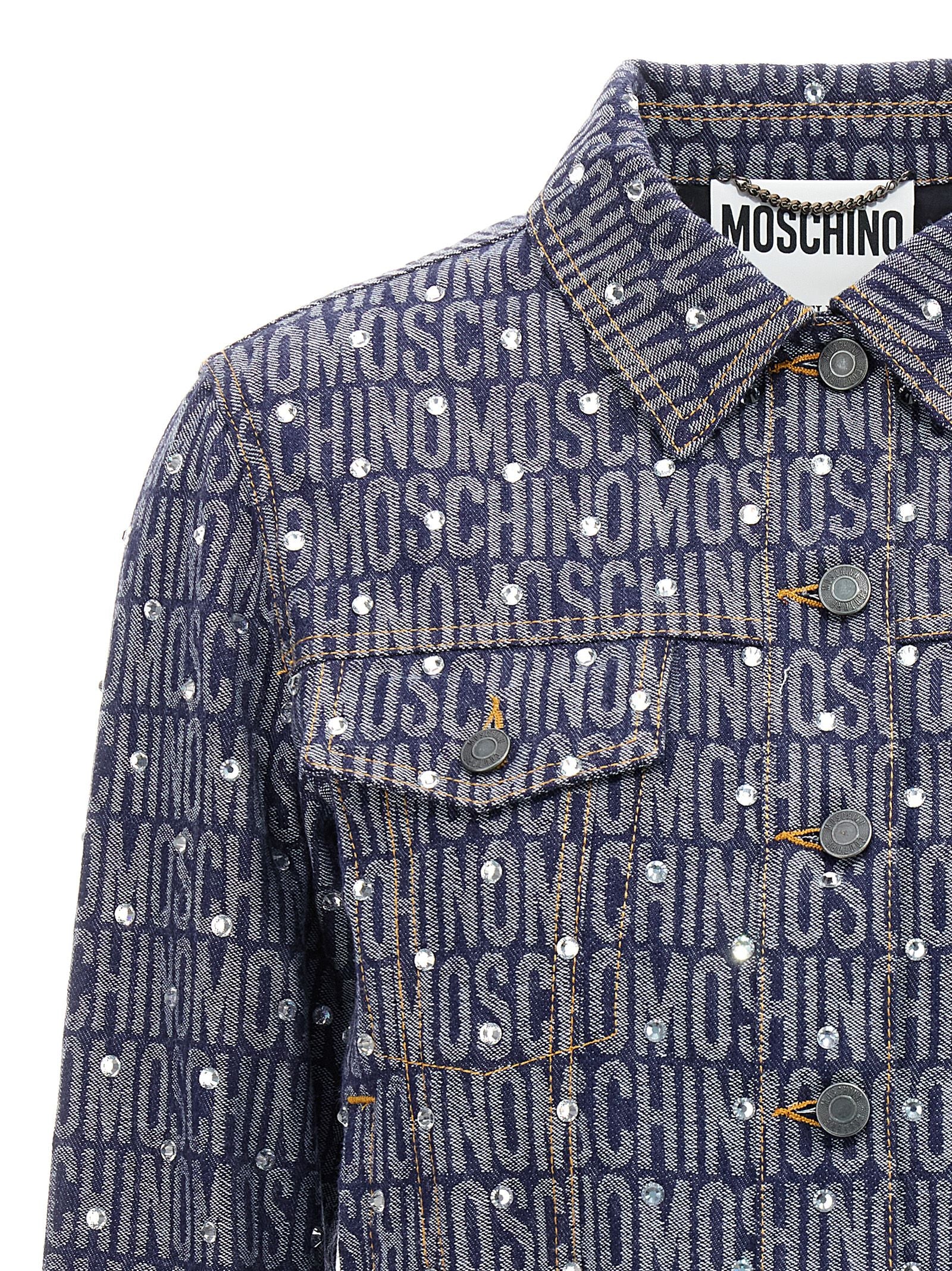 Moschino Blaue Jeansjacke aus Baumwolle
