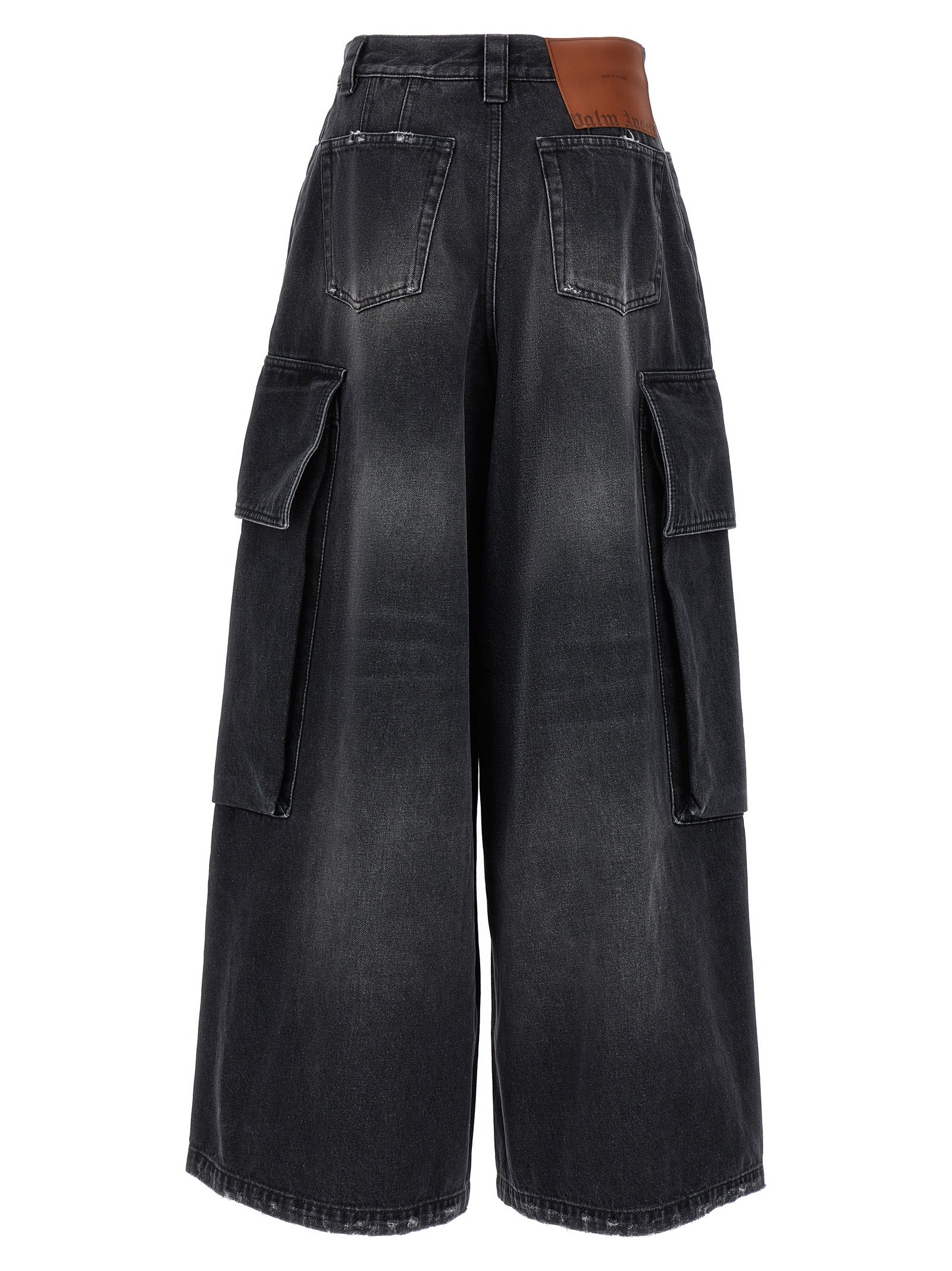 Palm Angels Graue Cargoshorts aus Baumwolle
