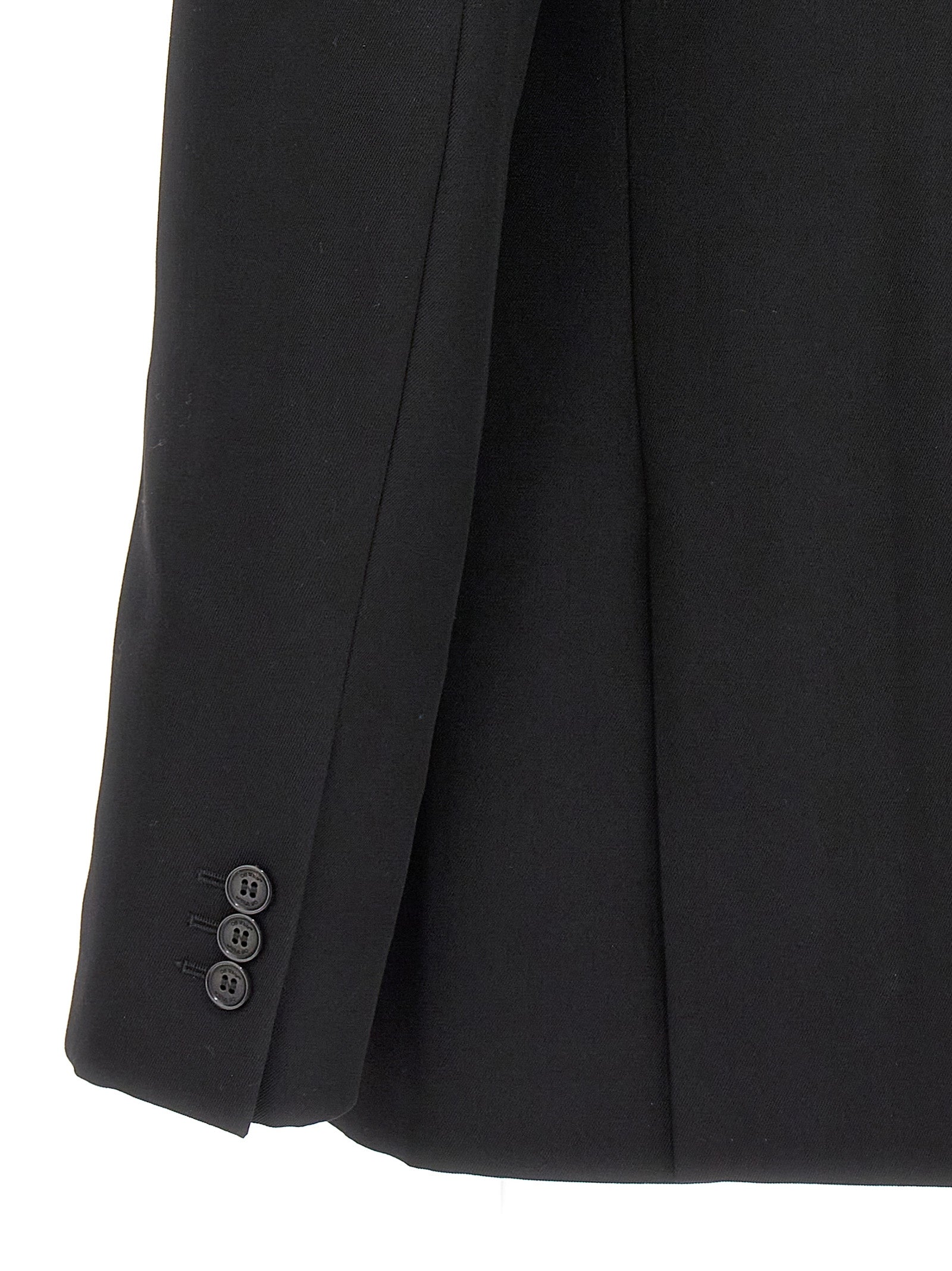 Off-White Schwarzer Blazer aus reiner Schurwolle