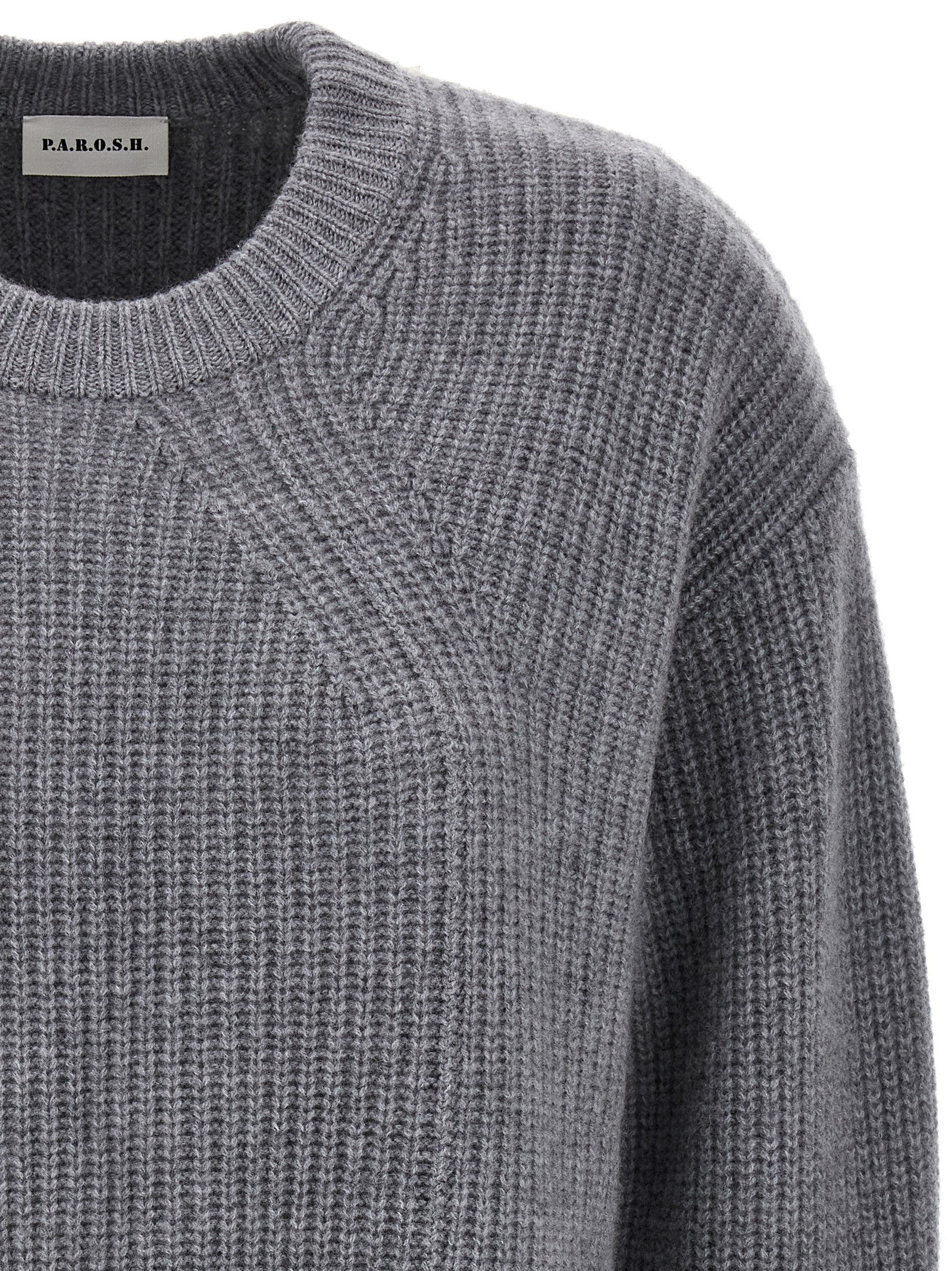 P.A.R.O.S.H. Grauer Kaschmir-Strickjacke