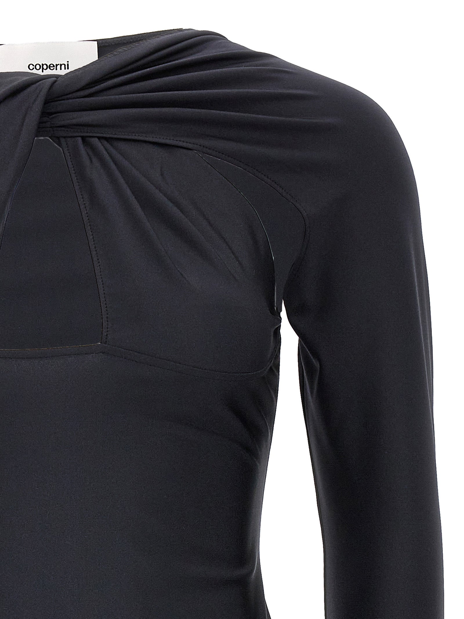 Coperni Kurzes Schwarzes Kleid Aus Polyamid