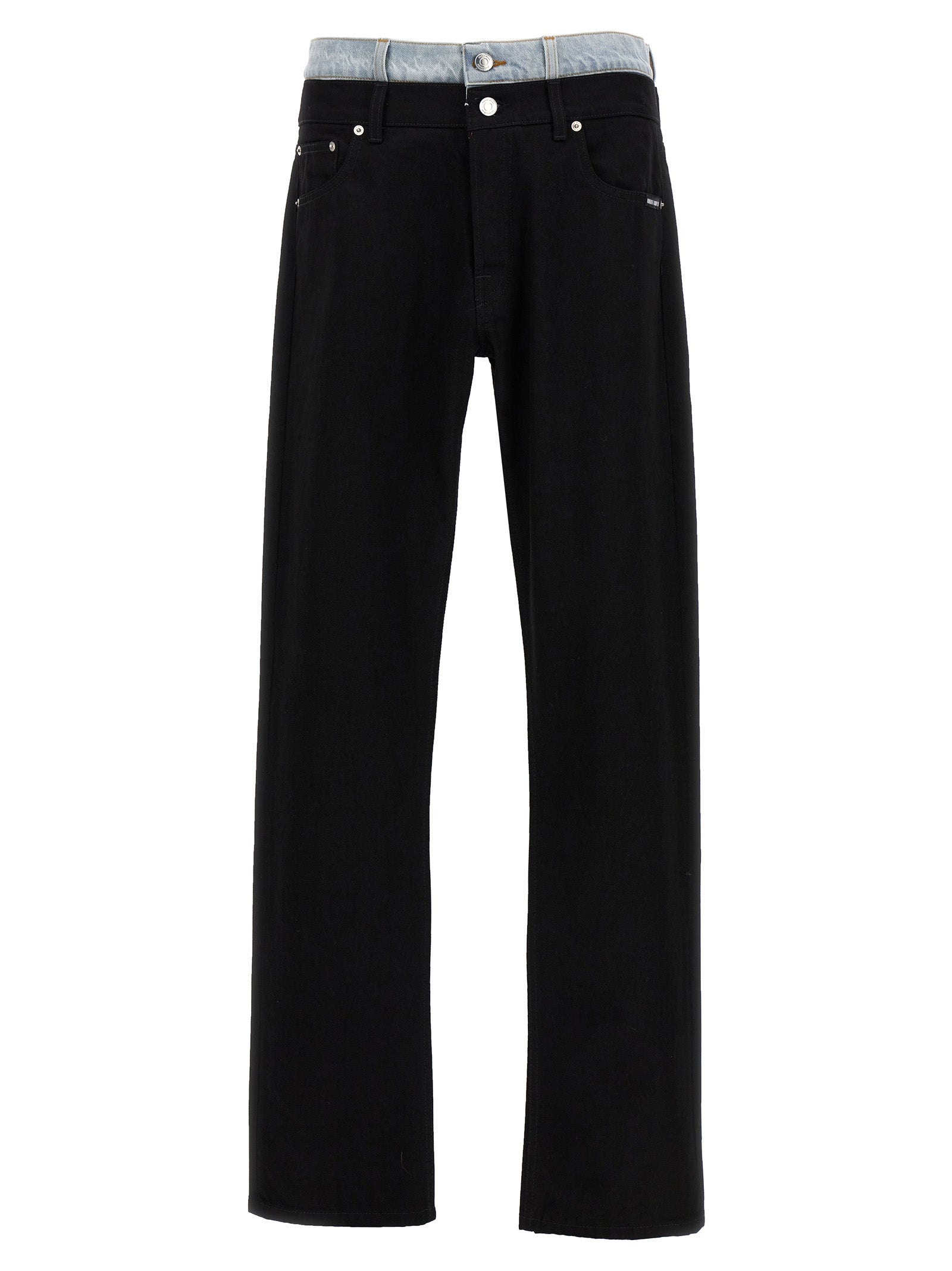 VTMNTS Schwarze Baumwoll-Jeans mit geradem Bein