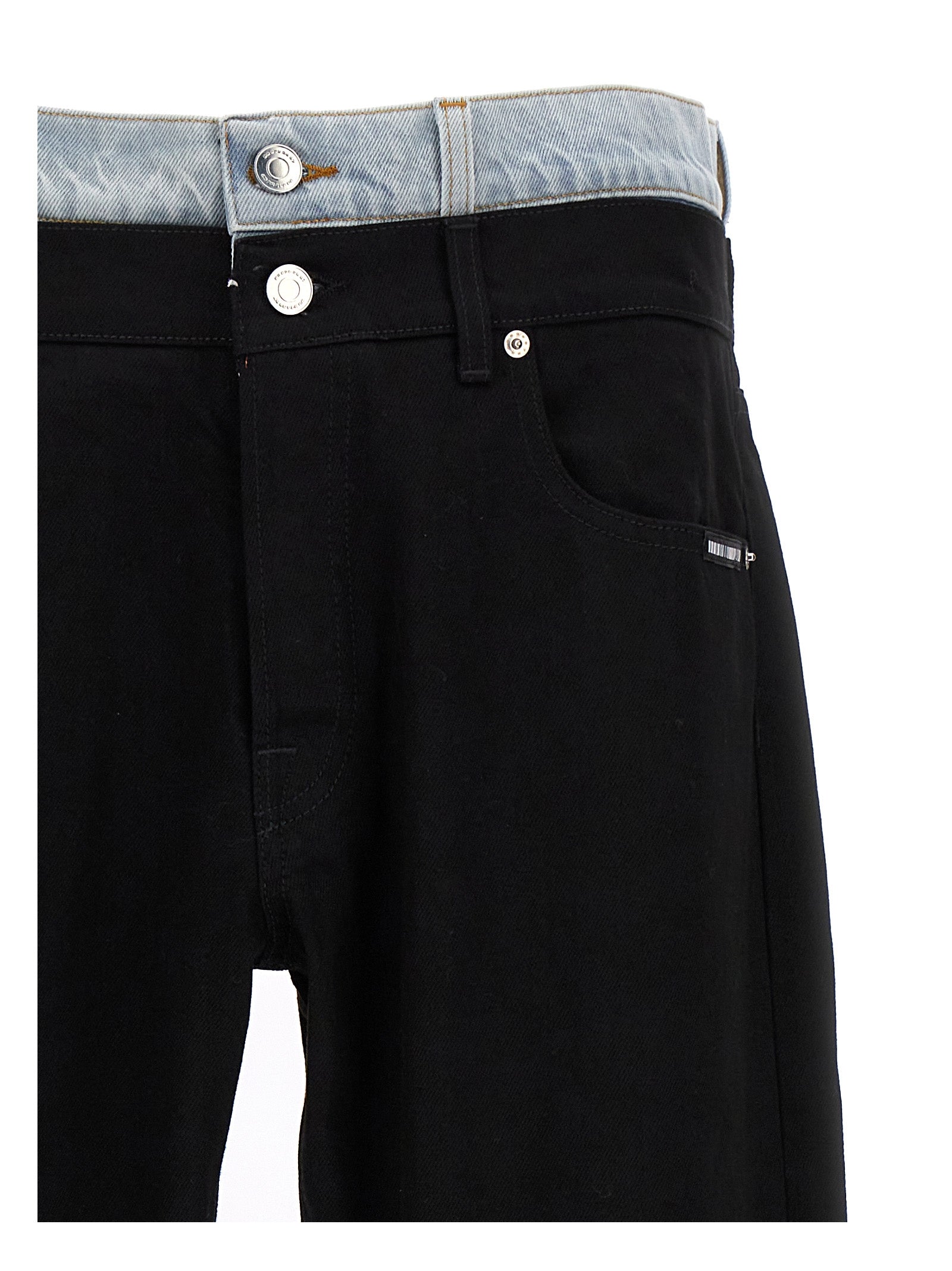 VTMNTS Schwarze Baumwoll-Jeans mit geradem Bein