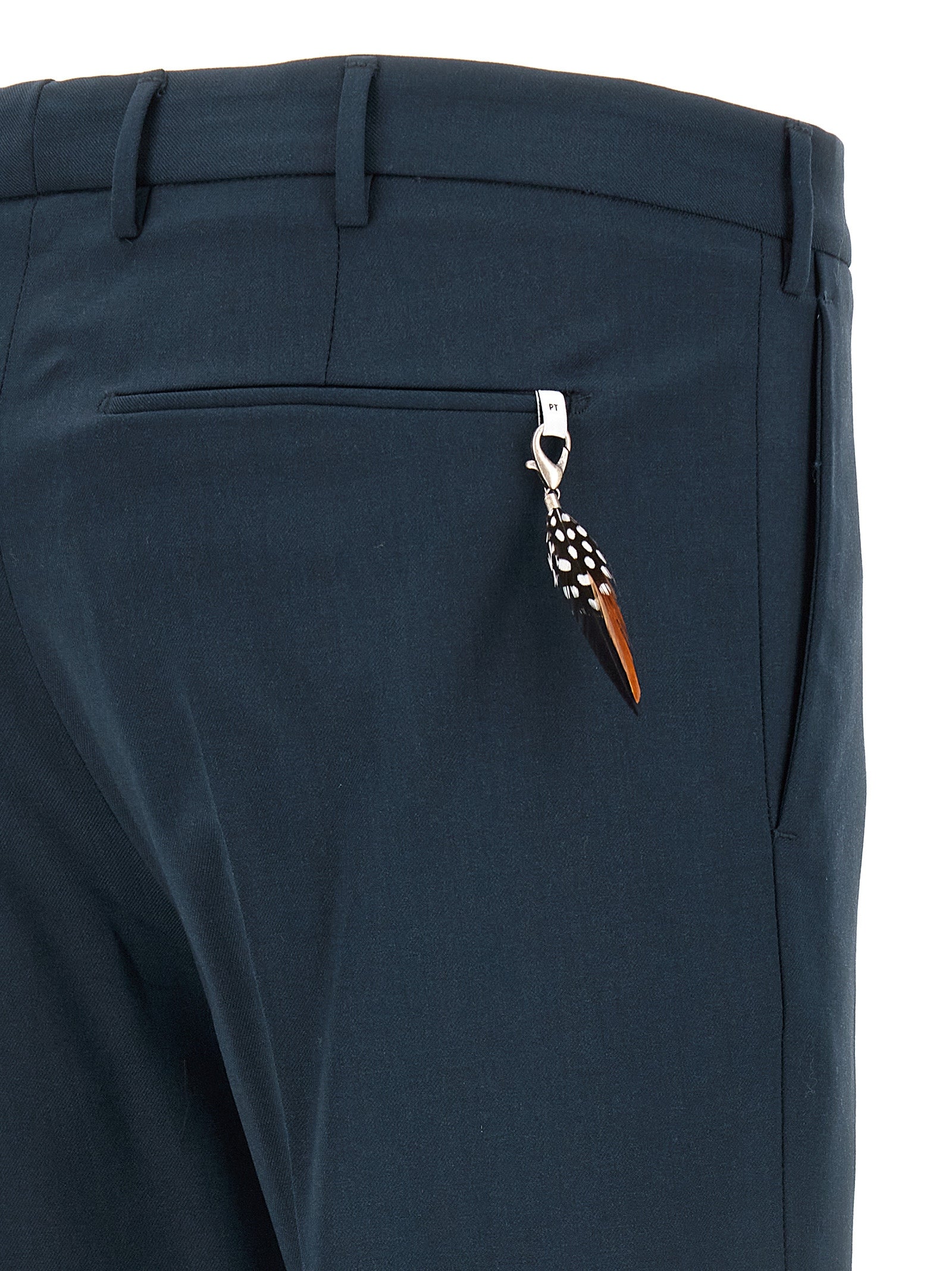 PT Torino Blaue Hose aus reiner Schurwolle