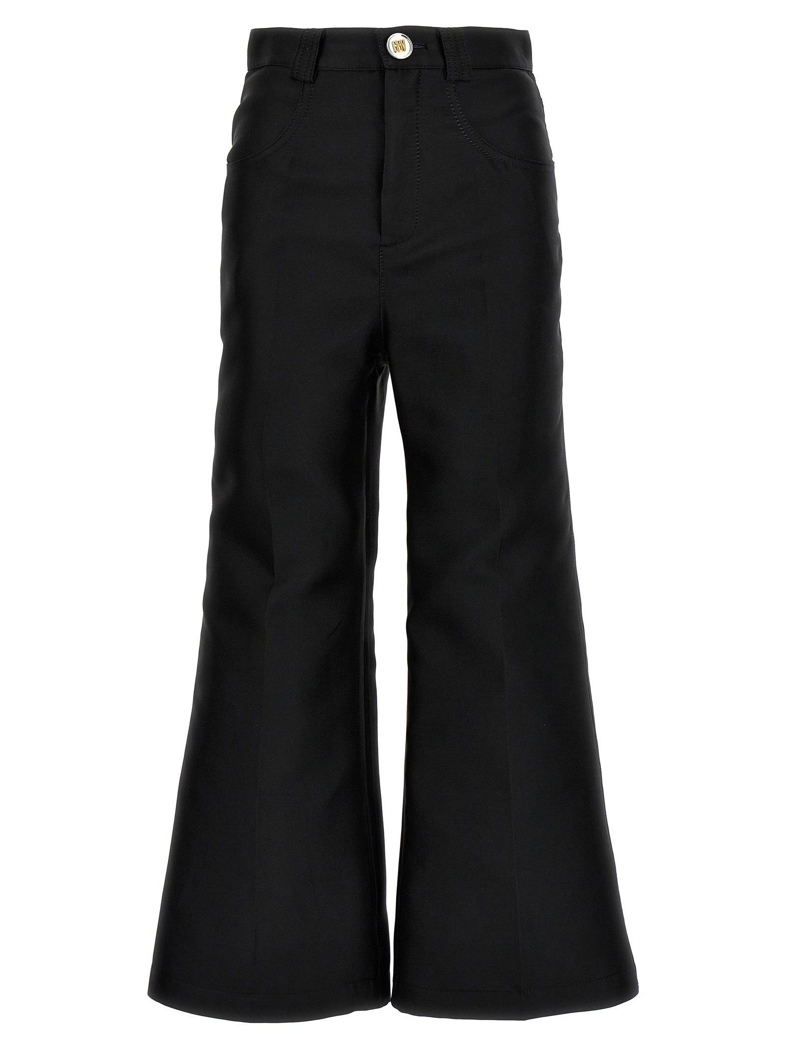 Giambattista Valli Schwarze Hose aus Polyester mit ausgestelltem Bein