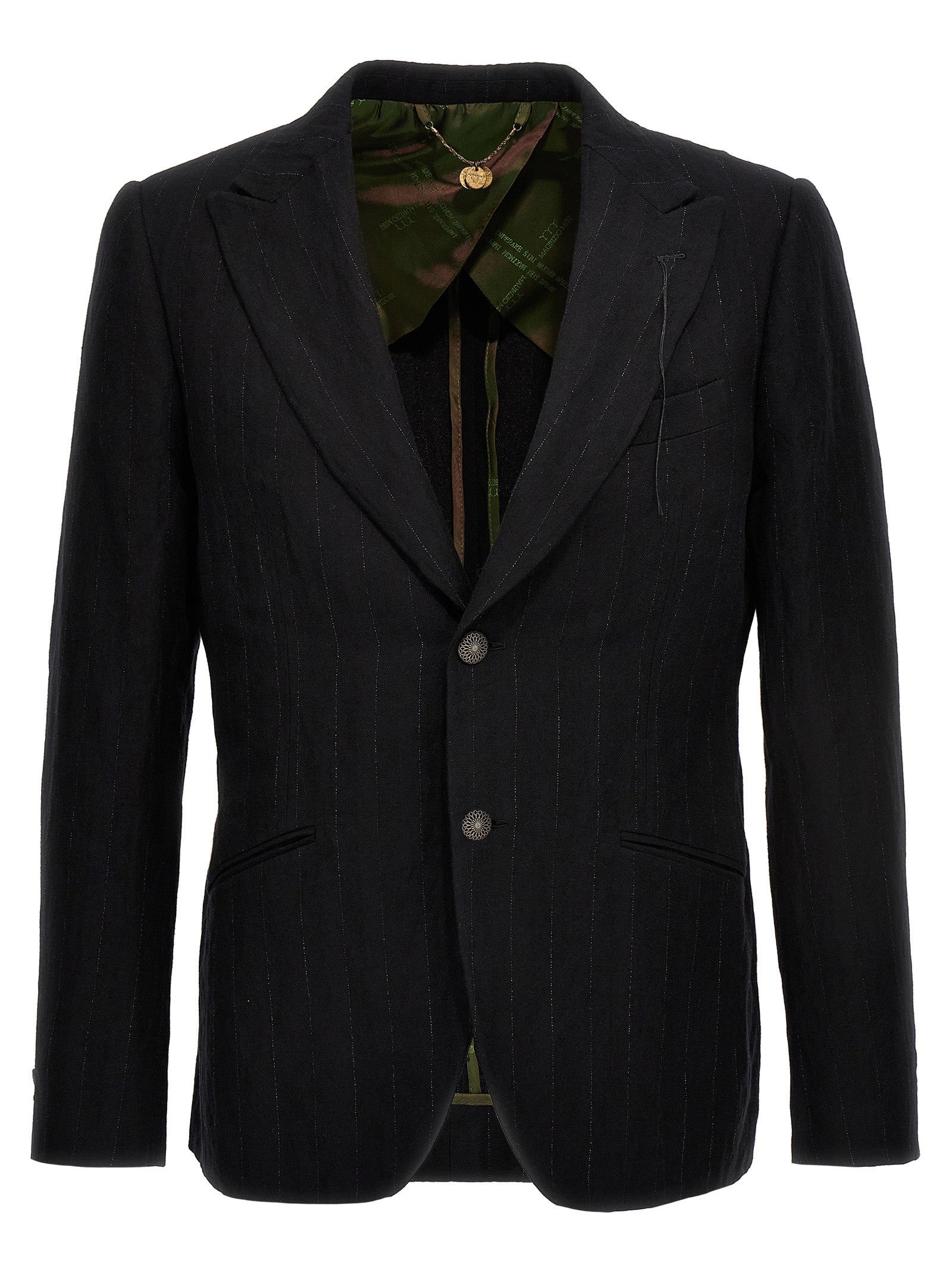 MAURIZIO MIRI Schwarzer Baumwollblazer