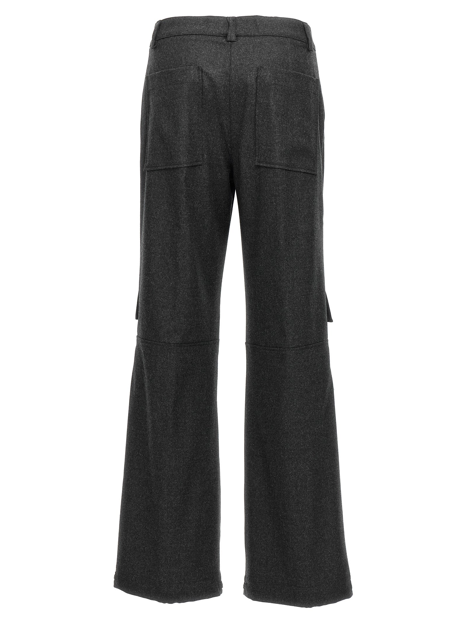 P.A.R.O.S.H. Graue Cargo-Hose aus reiner Schurwolle