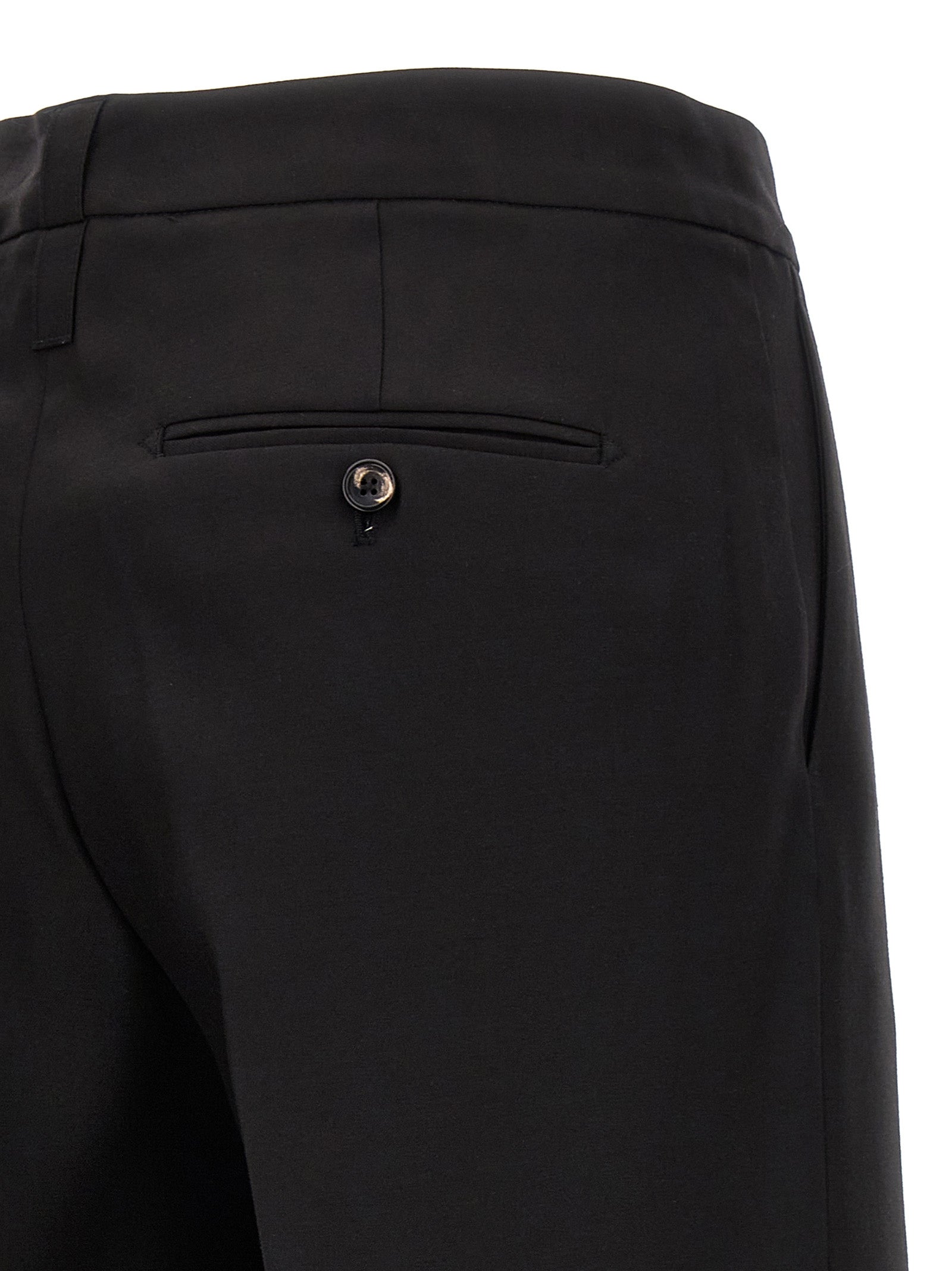 CELLAR DOOR Schwarze Hose aus reiner Schurwolle