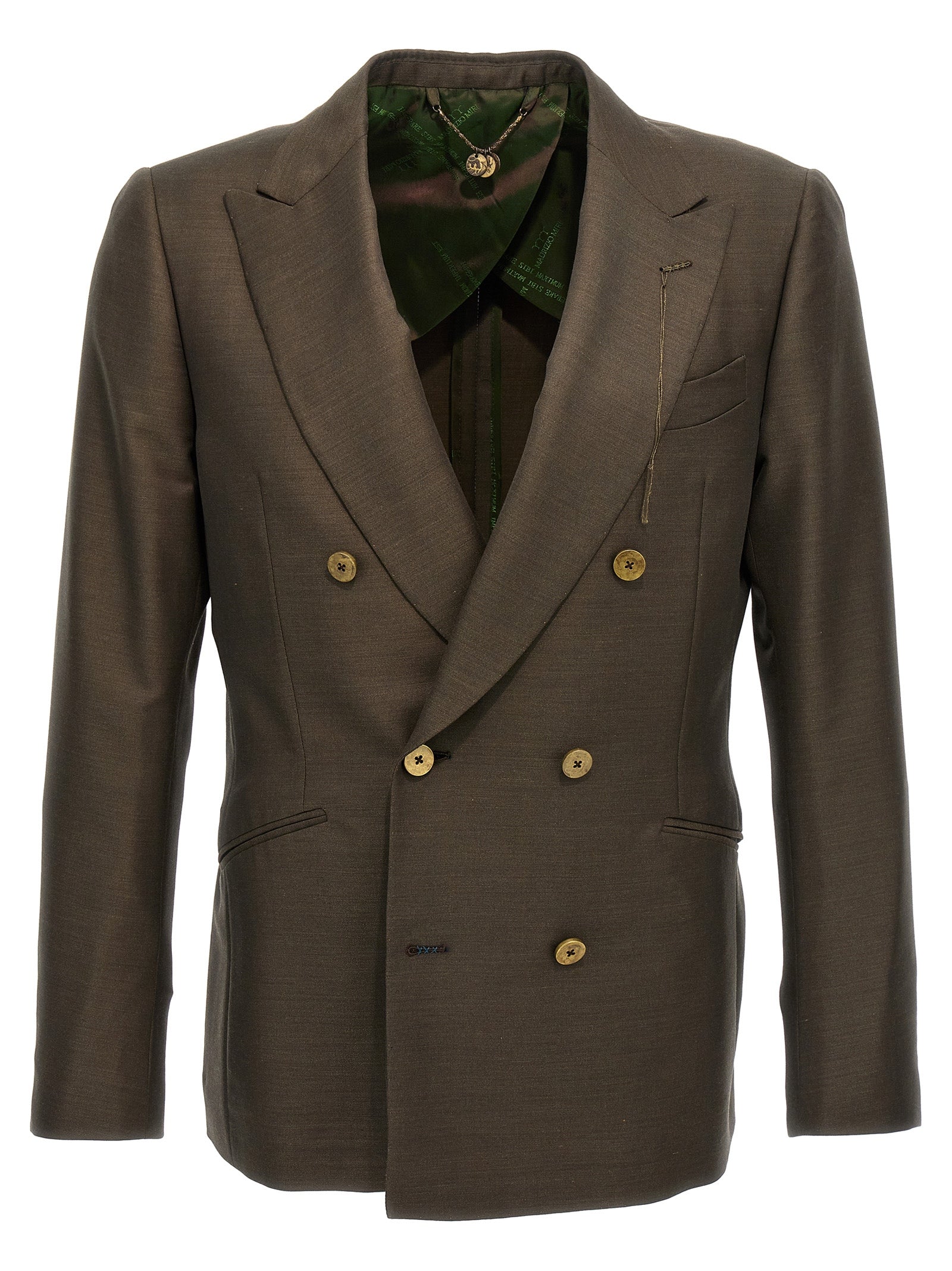 MAURIZIO MIRI Zweifarbiger Wollblazer