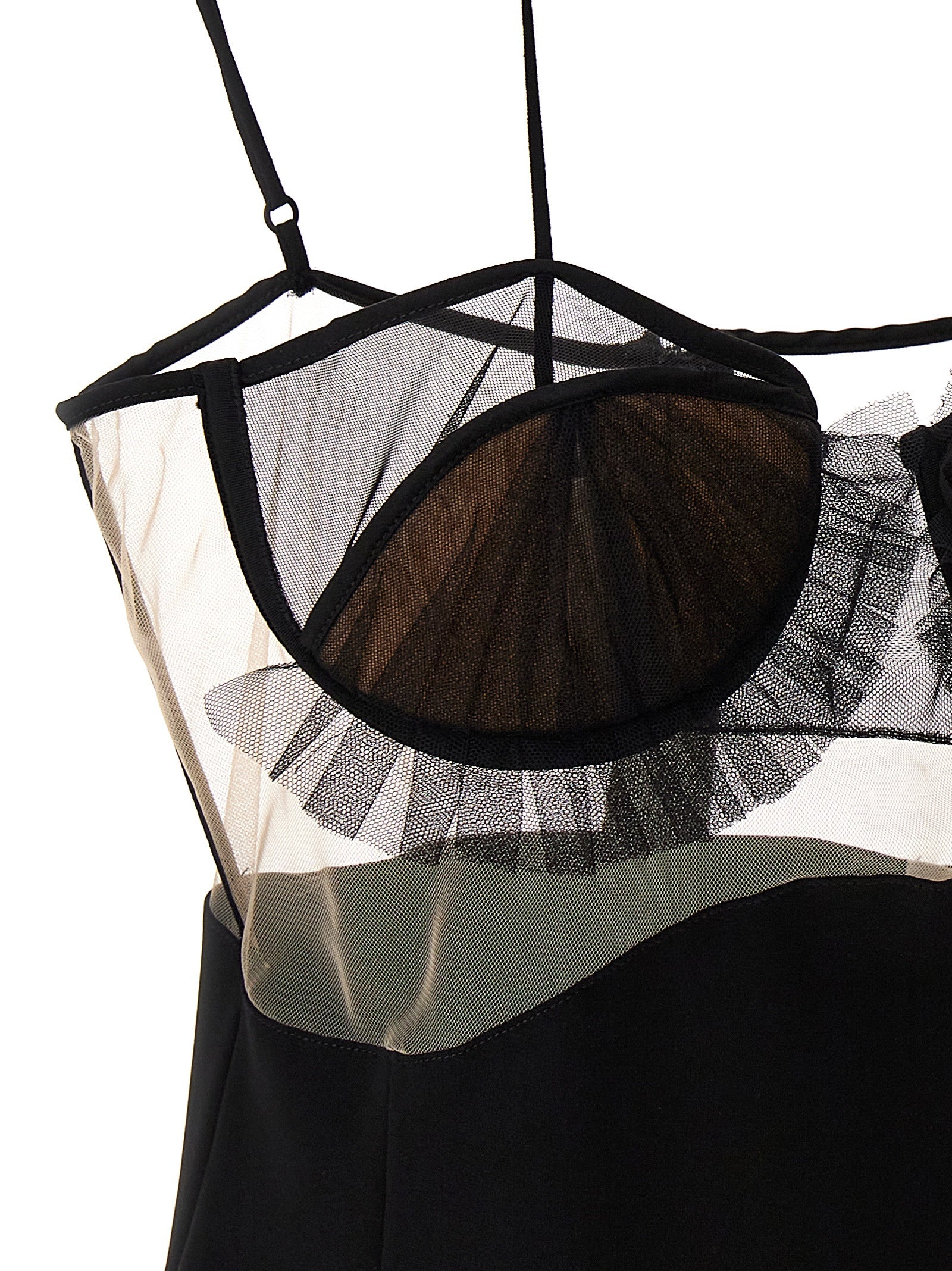 Nensi Dojaka Schwarzes Viskose-Kurzkleid