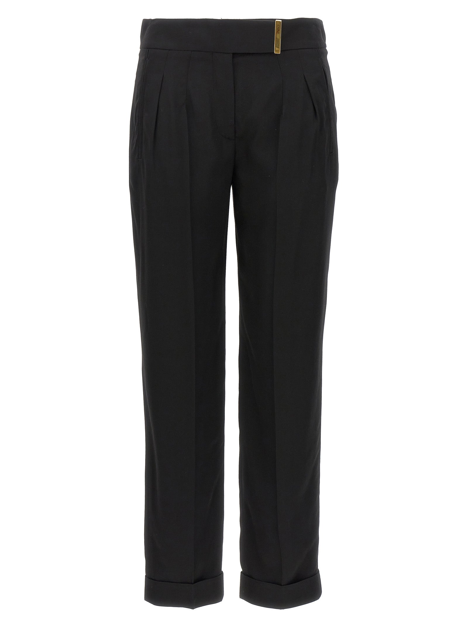 Tom Ford Schwarze Viskose-Anzughose
