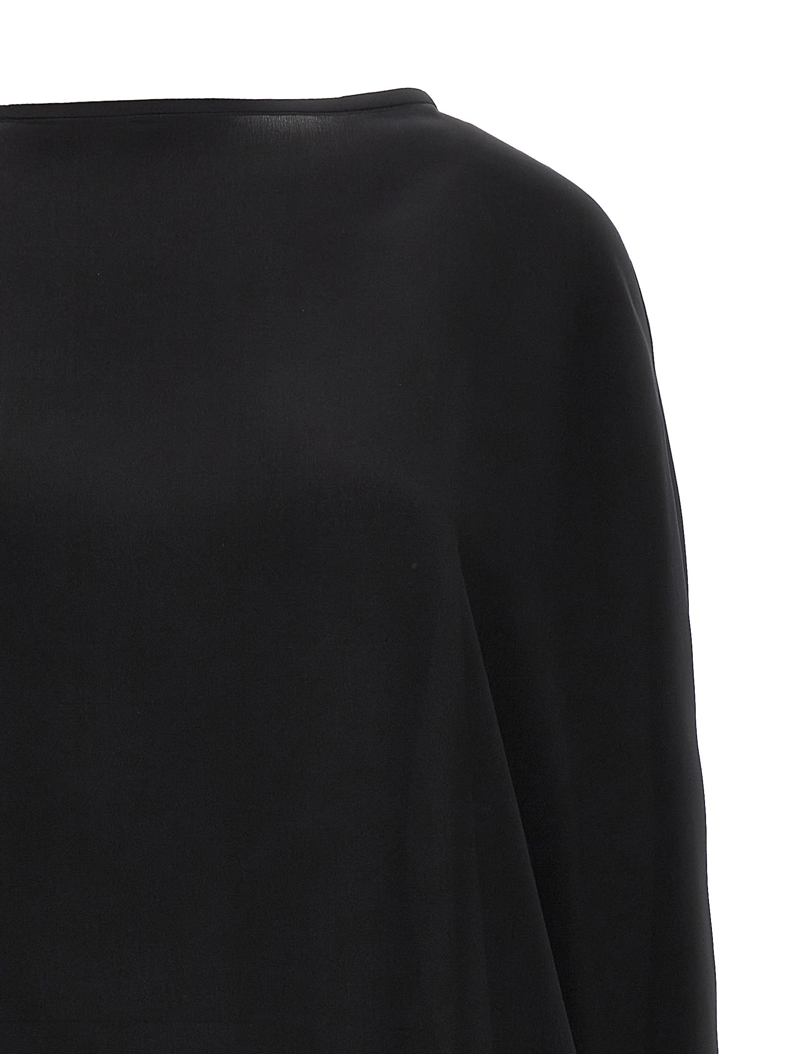 DI.LA3 PARI' Schwarze Seidenbluse