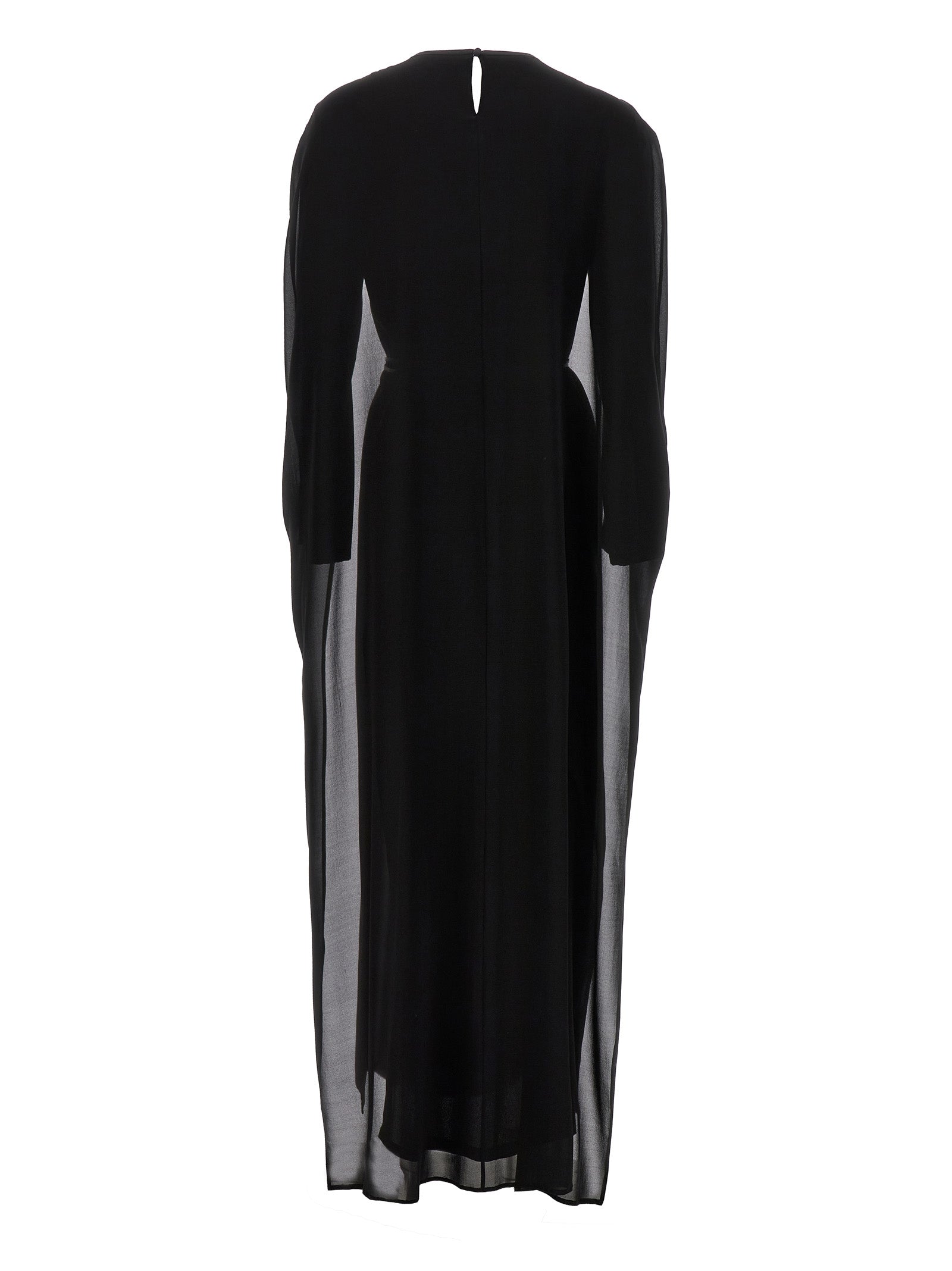 DI.LA3 PARI' Schwarzes Seiden-Maxikleid