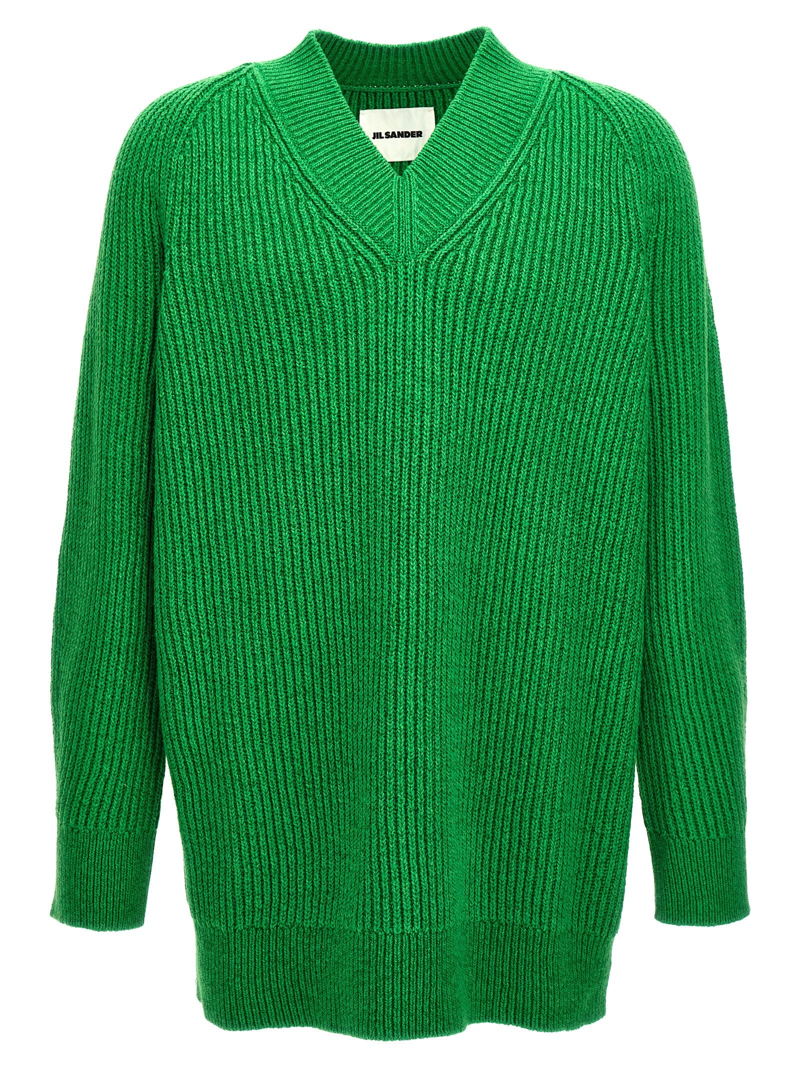 Jil Sander Baumwoll-Cardigan in Zweifarbenoptik