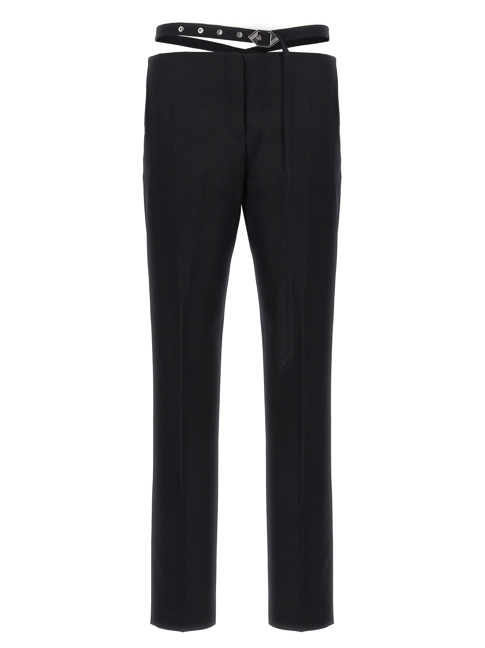 The Attico Schwarze Hose aus reiner Schurwolle