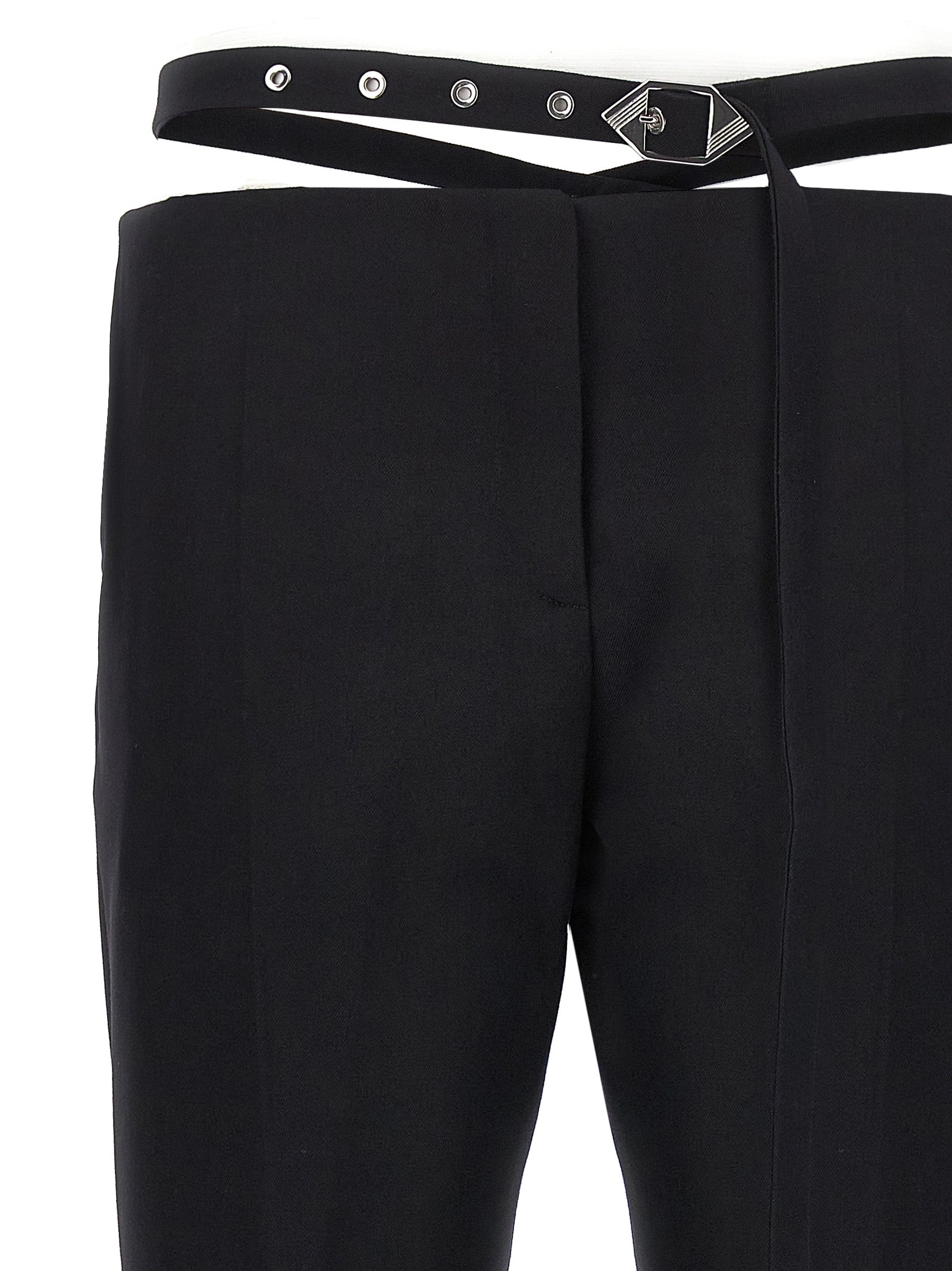 The Attico Schwarze Hose aus reiner Schurwolle