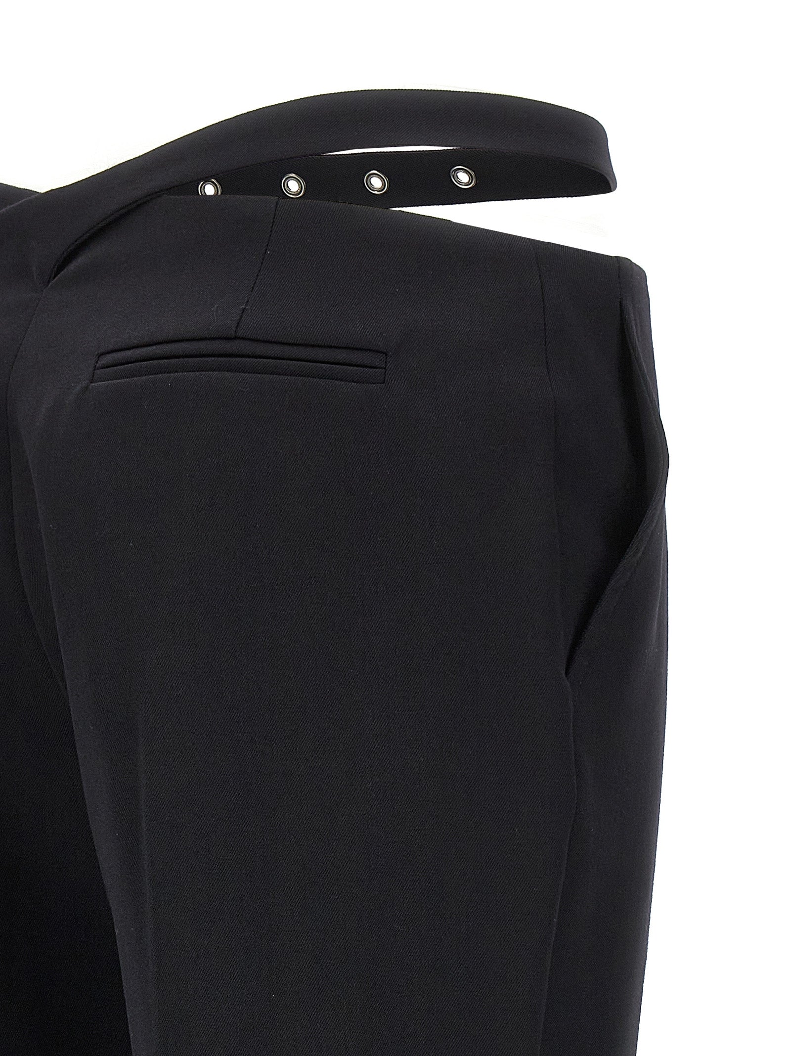 The Attico Schwarze Hose aus reiner Schurwolle