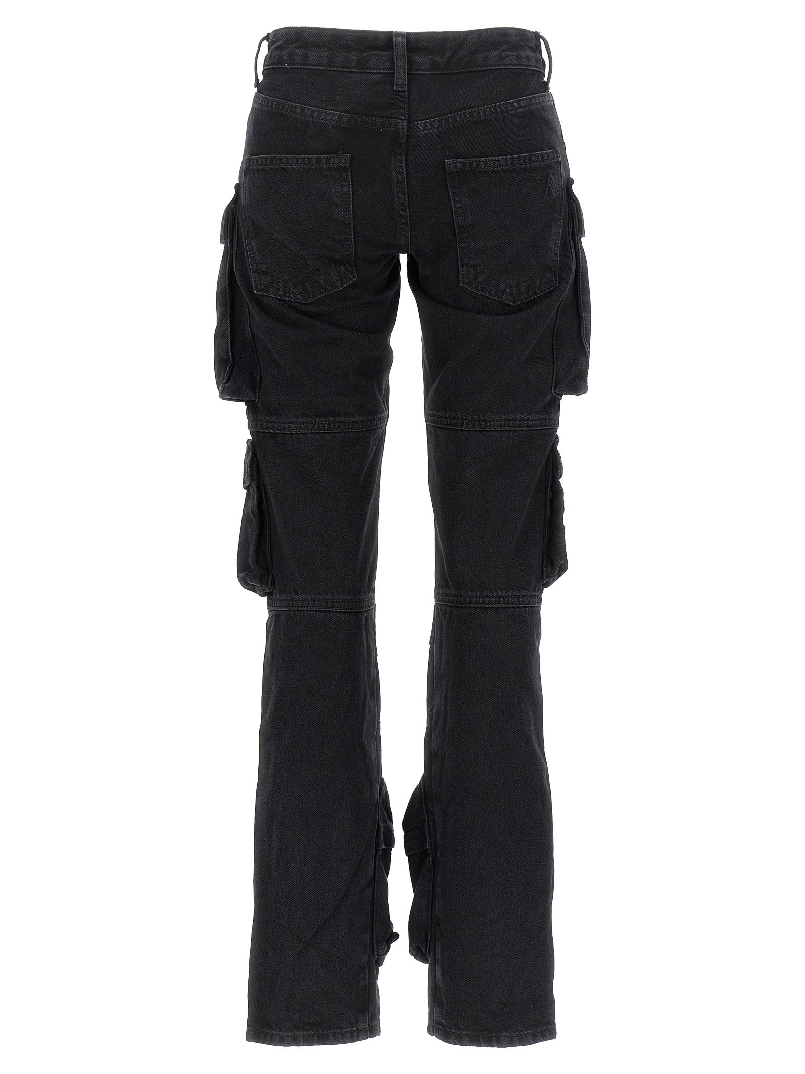 The Attico Schwarze Cargo-Hose aus Baumwolle