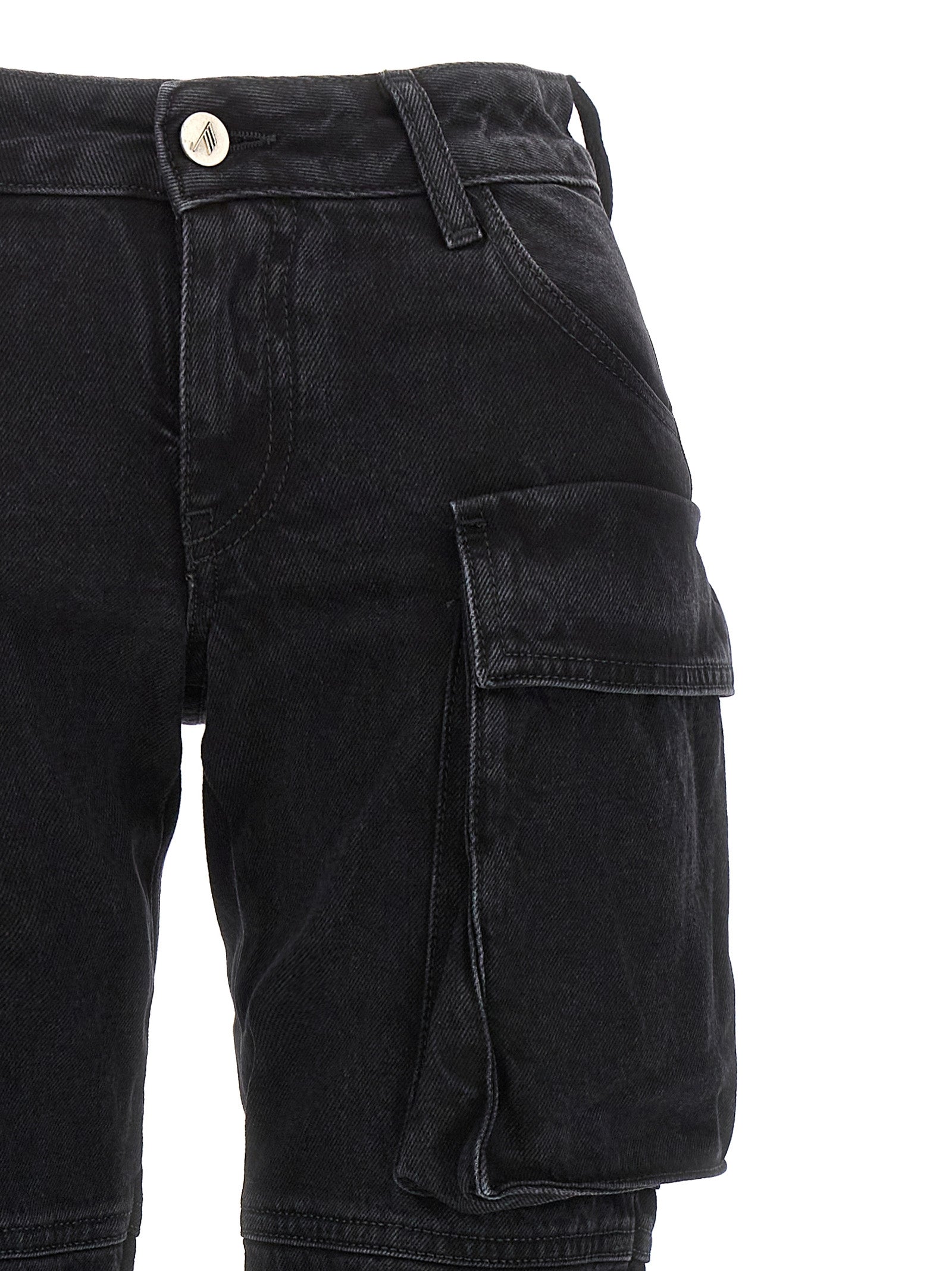 The Attico Schwarze Cargo-Hose aus Baumwolle